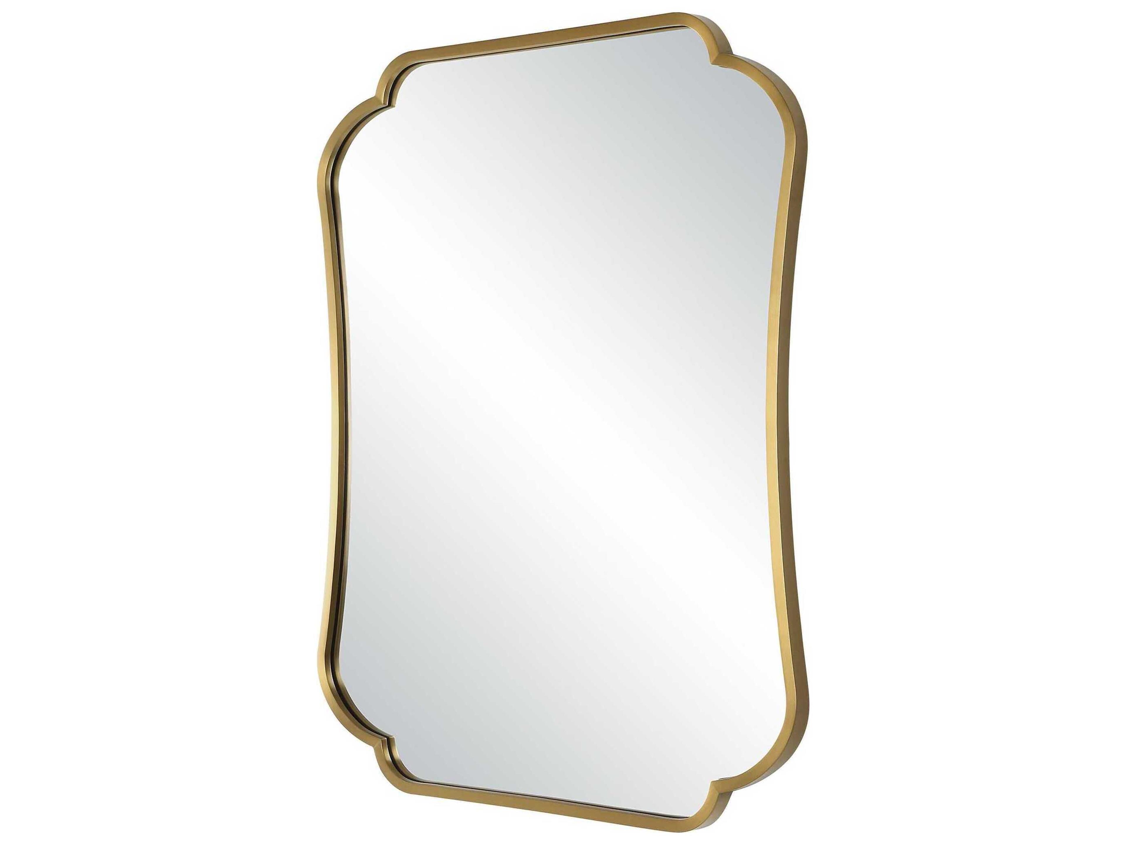 Uttermost Athena Brushed Brass Rectangular Wall Mirror