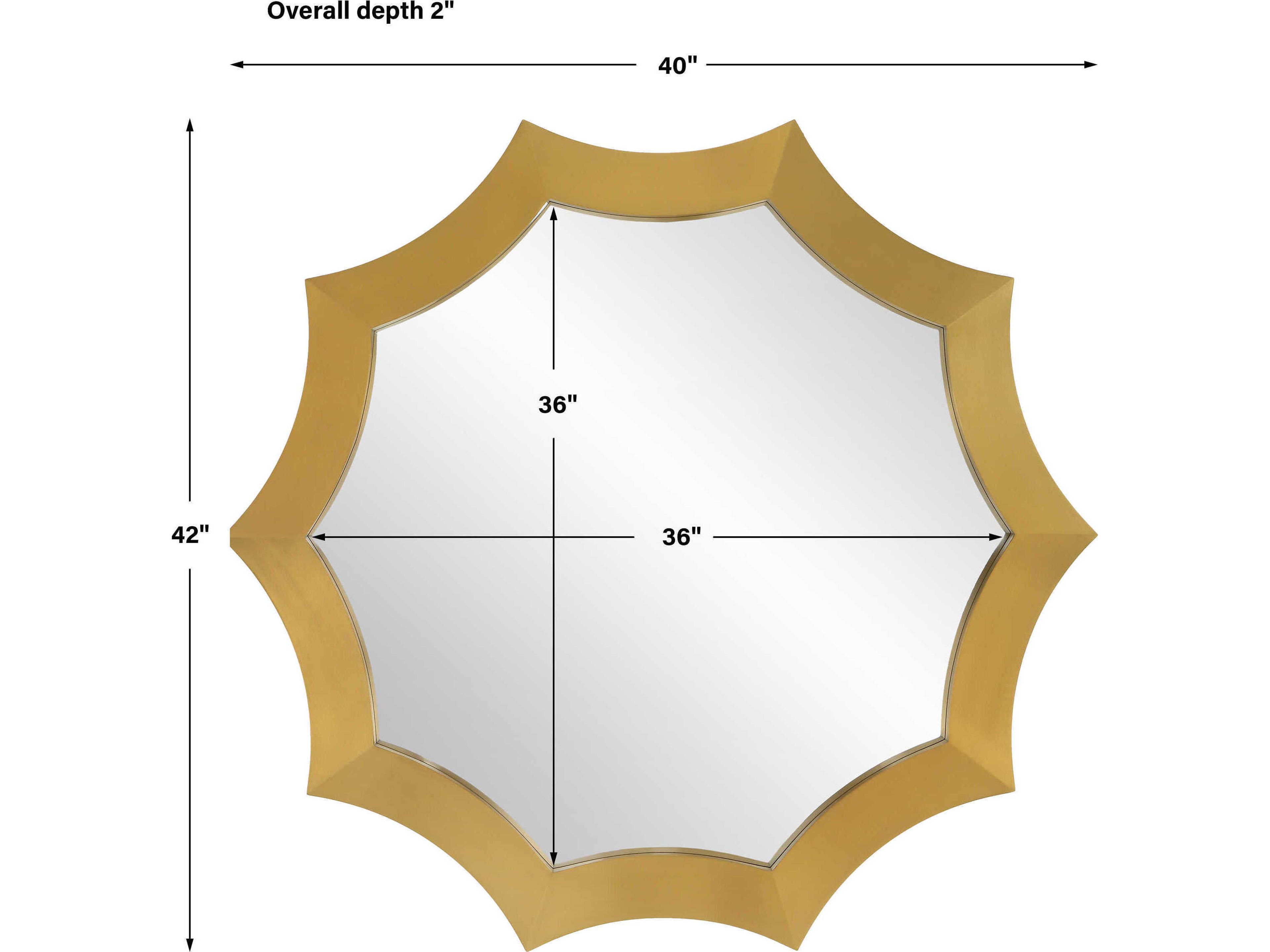Uttermost Flare Brushed Brass Wall Mirror