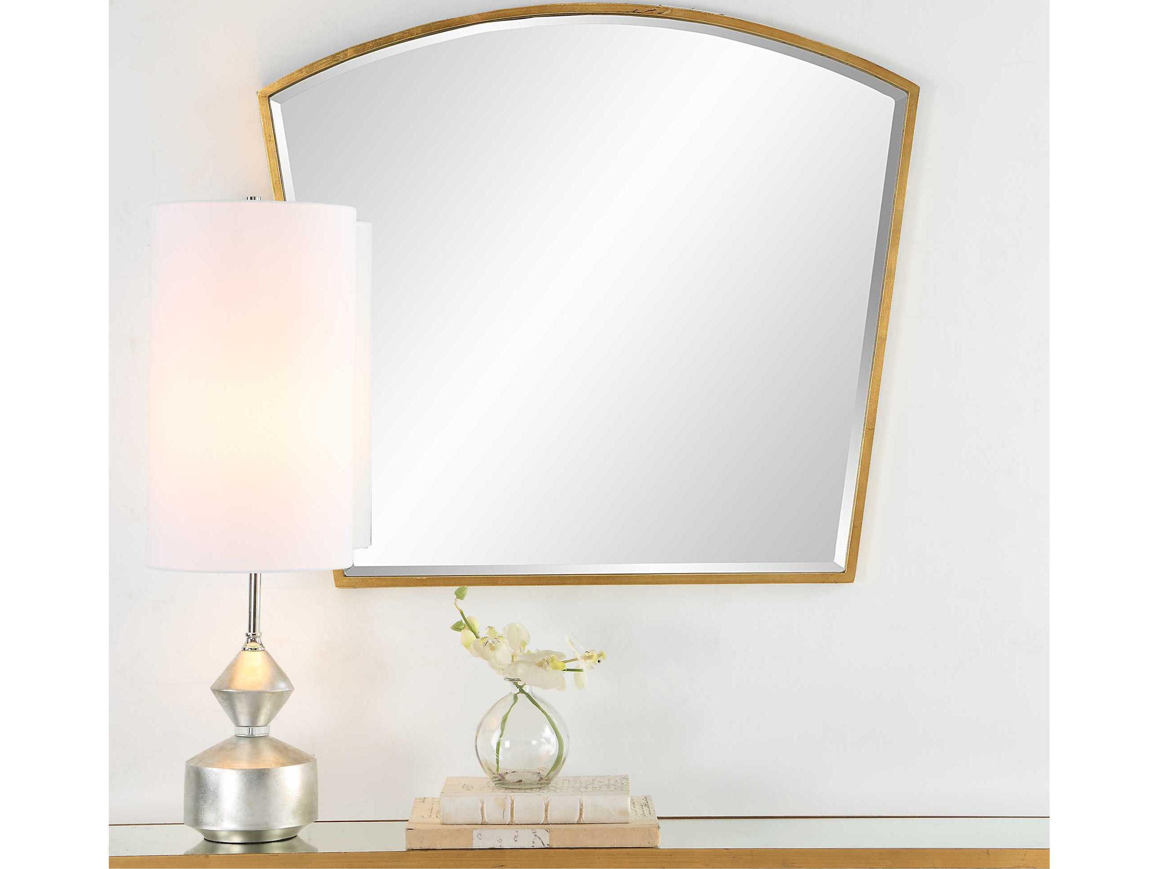 Uttermost Boundary Gold Leaf Wall Mirror