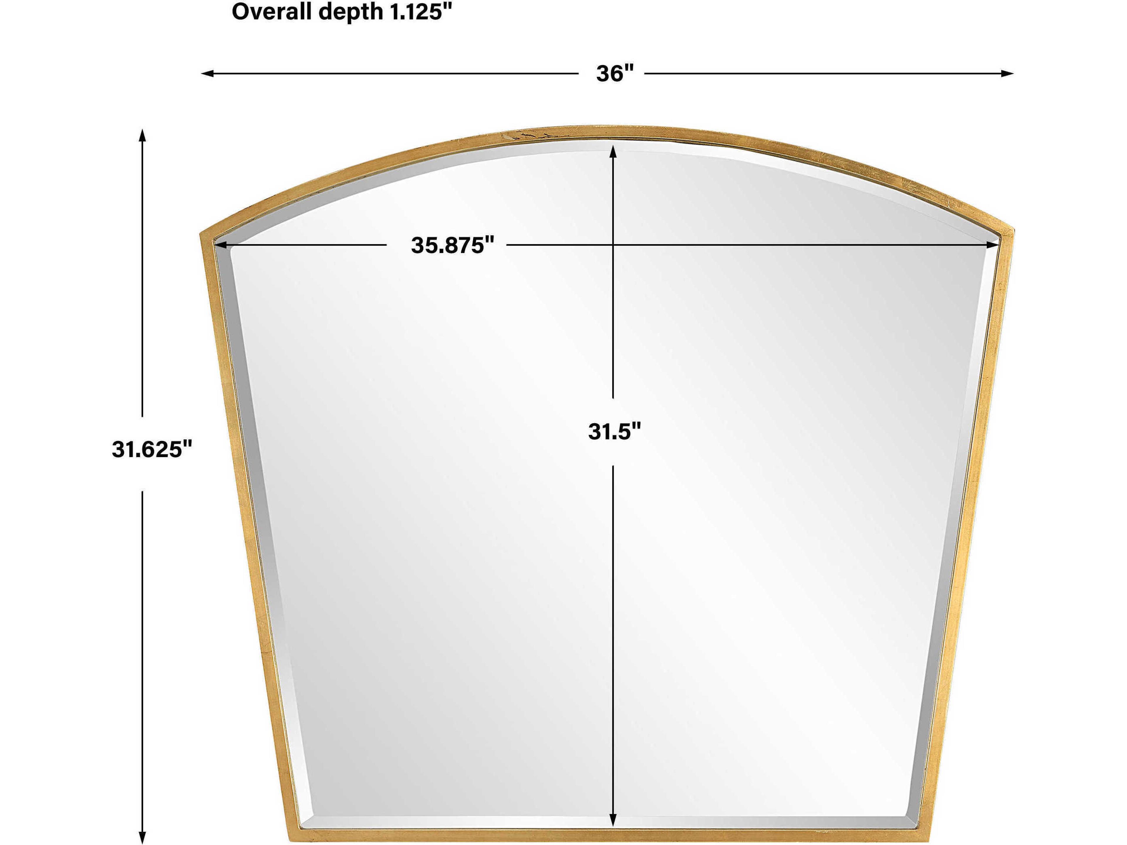 Uttermost Boundary Gold Leaf Wall Mirror