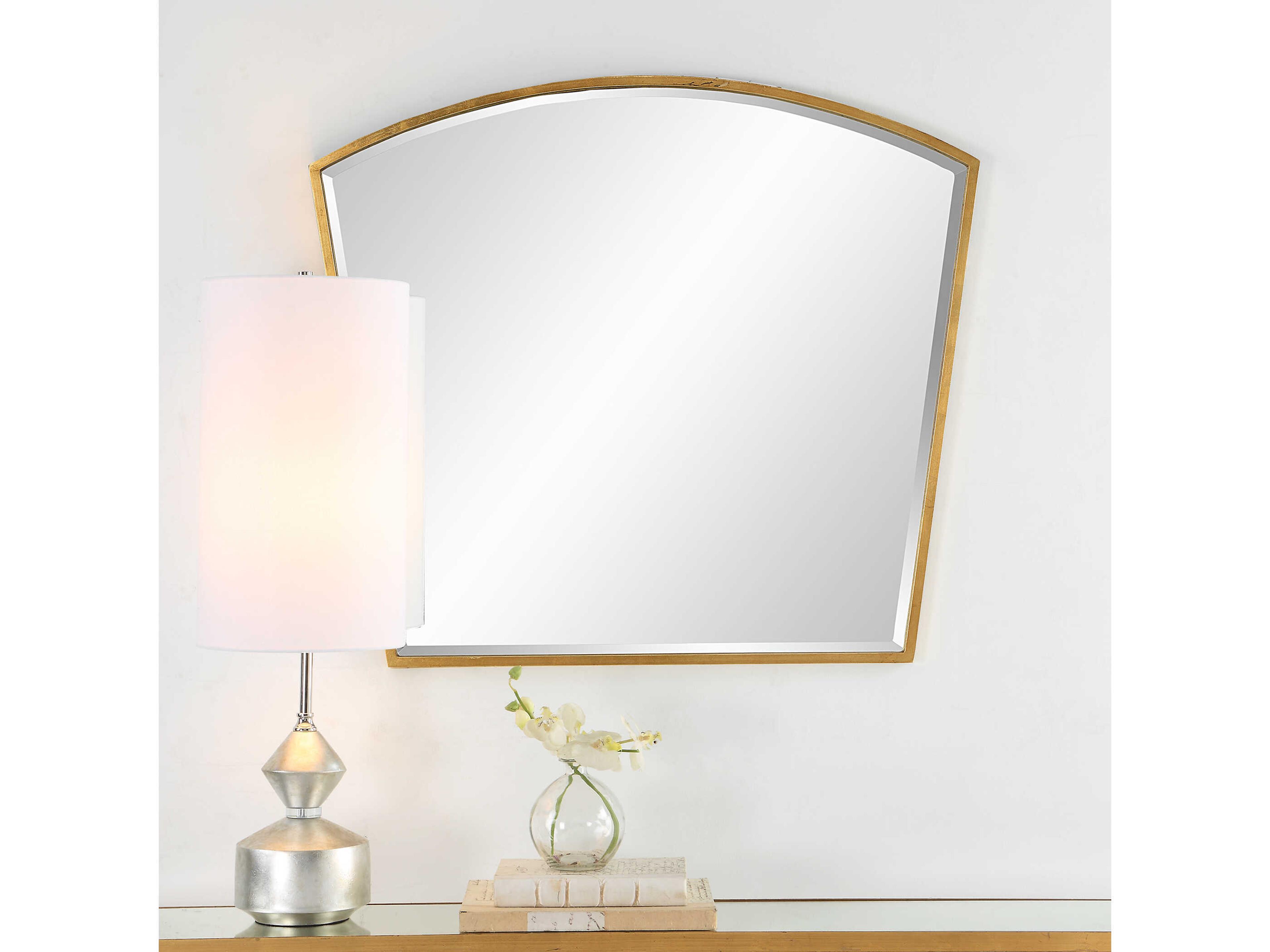 Uttermost Boundary Gold Leaf Wall Mirror