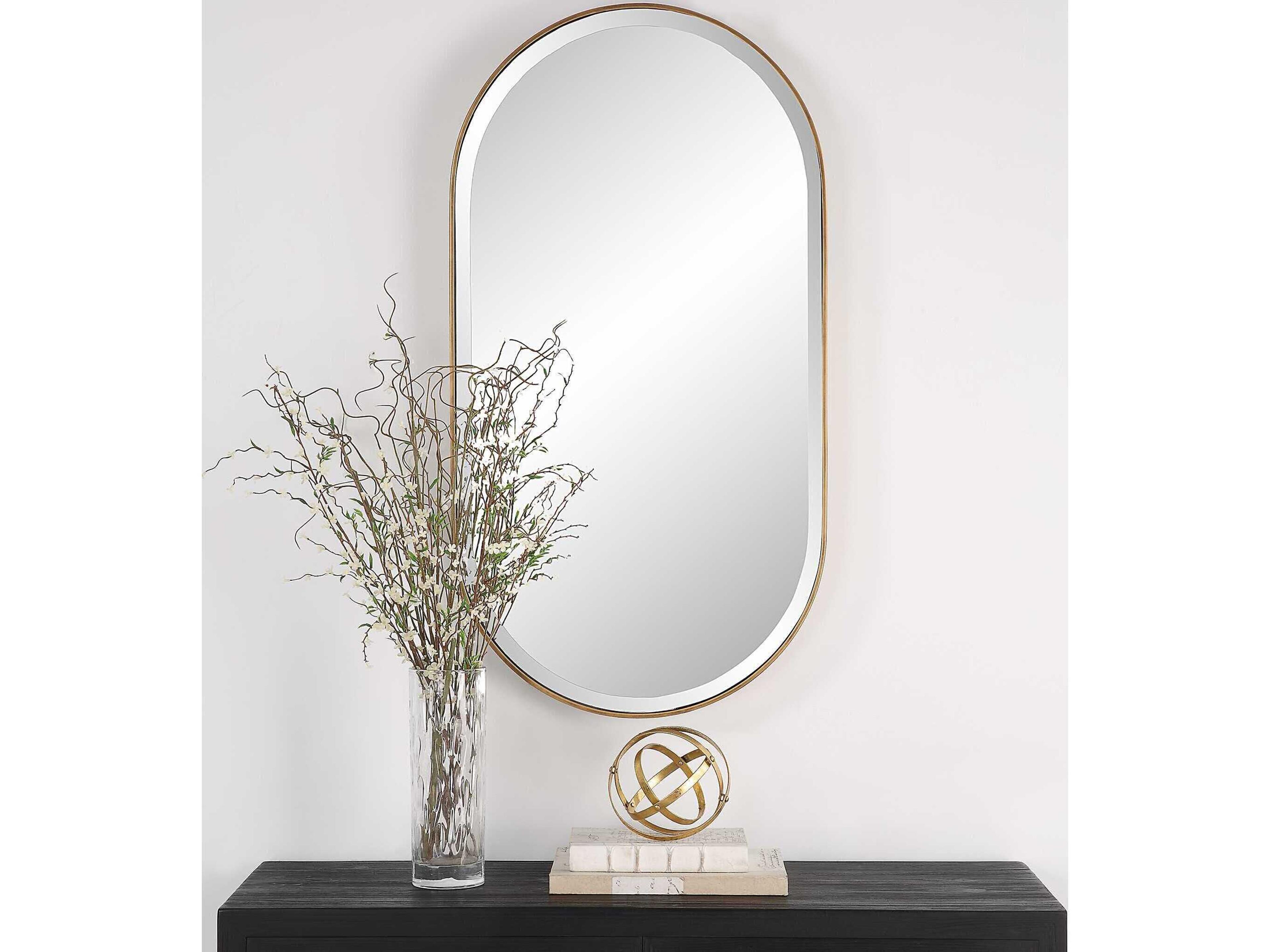 Uttermost Lago Golden Bronze Oval Wall Mirror