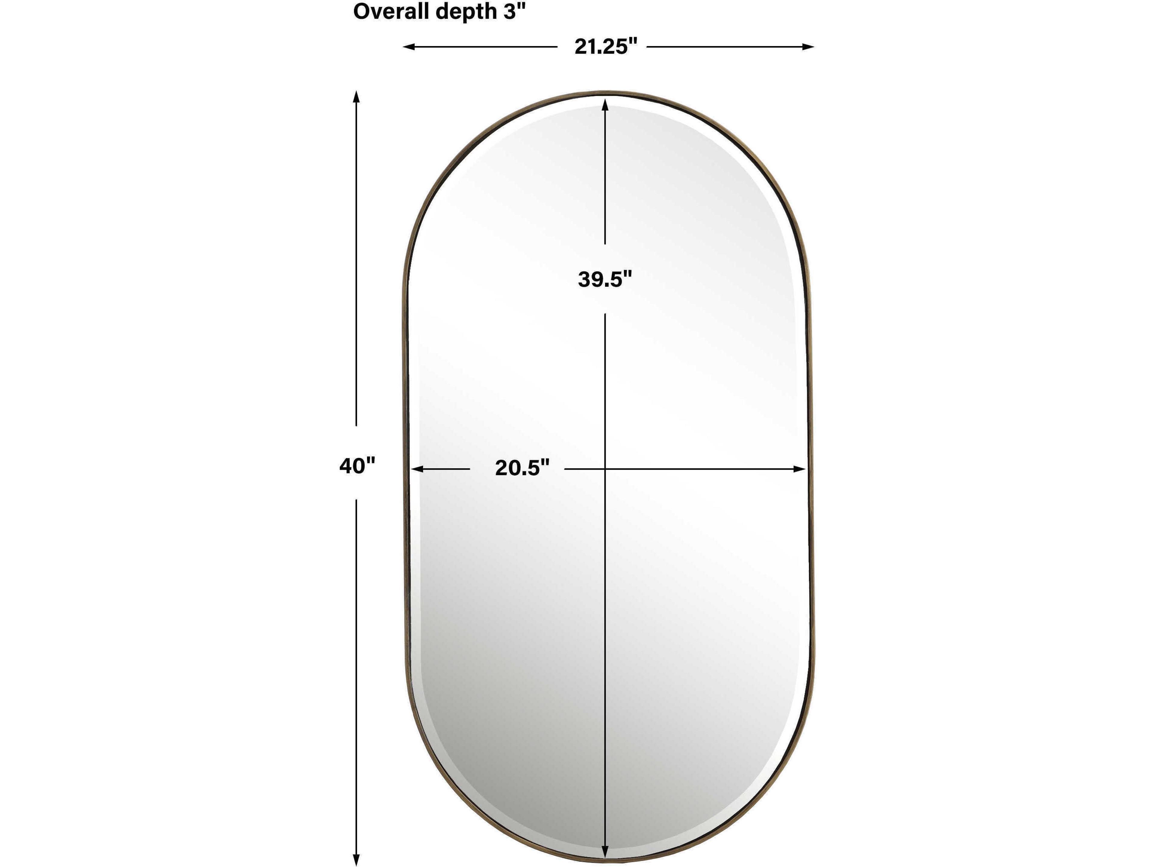 Uttermost Lago Golden Bronze Oval Wall Mirror