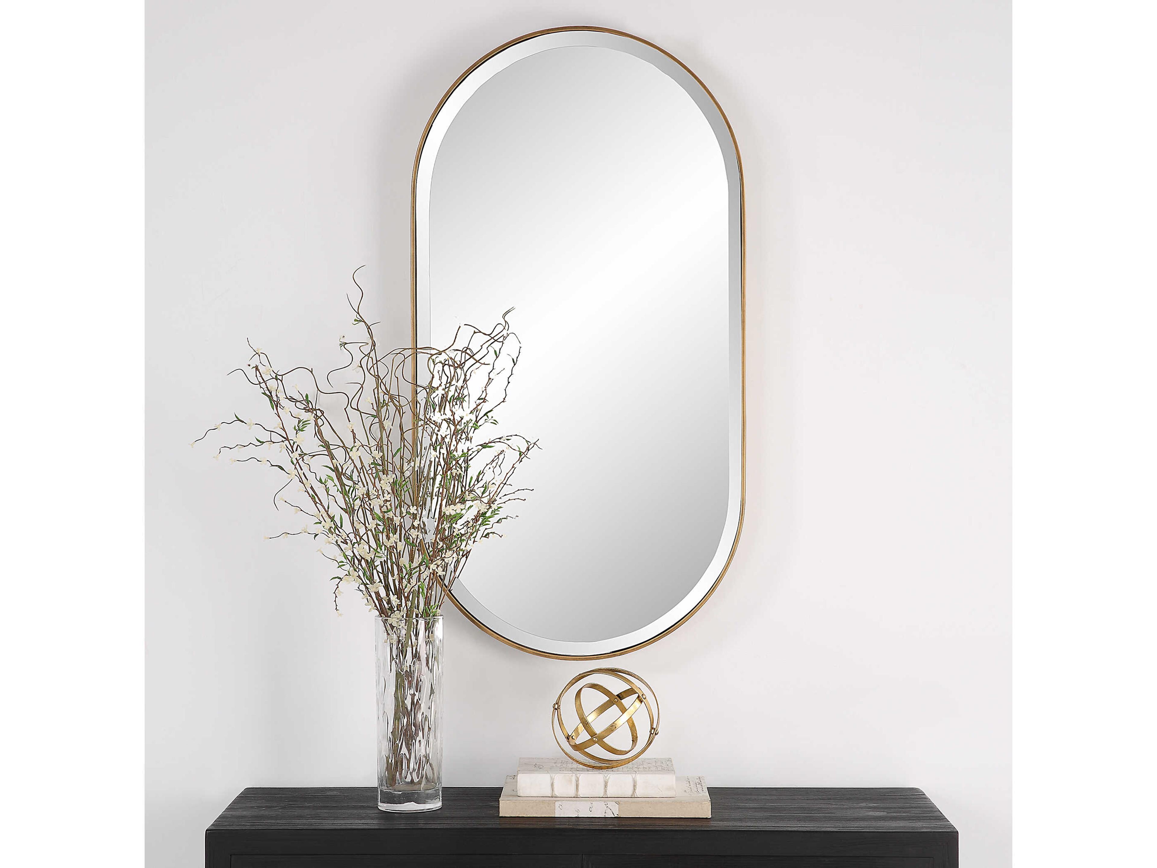 Uttermost Lago Golden Bronze Oval Wall Mirror