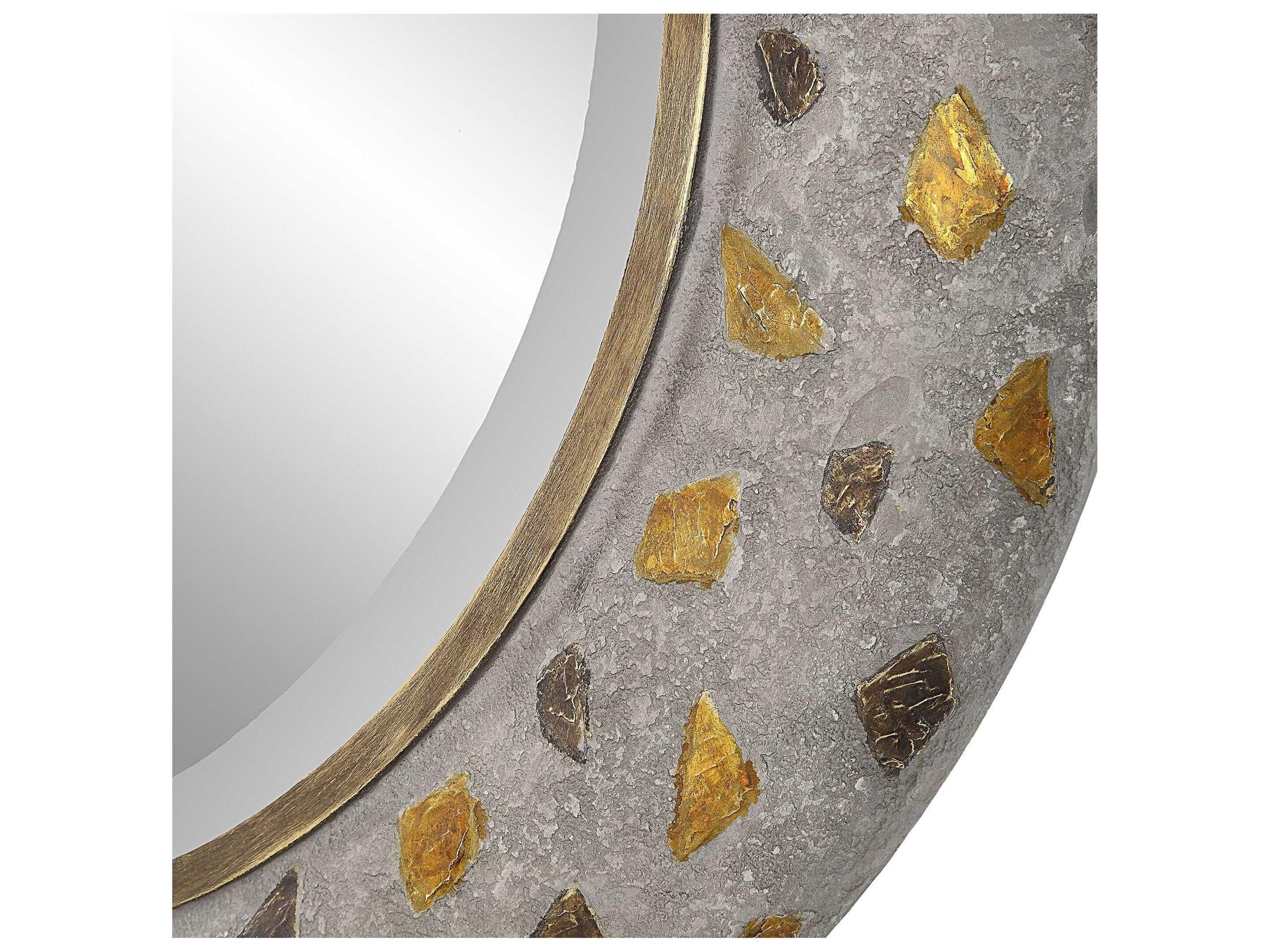 Uttermost Copper Terrazzo Round Wall Mirror