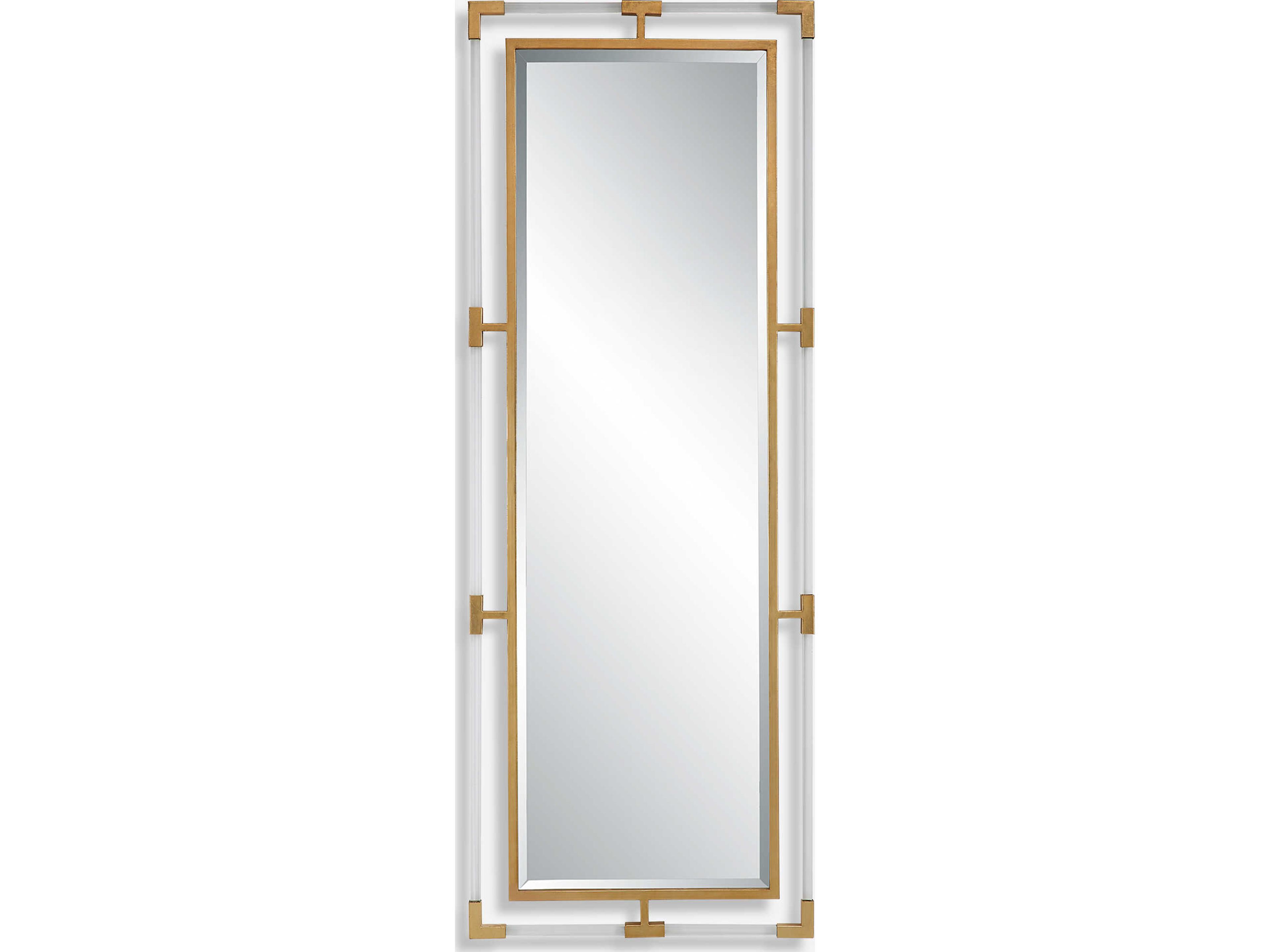 Balkan Metallic Gold Leaf Rectangular Wall Mirror