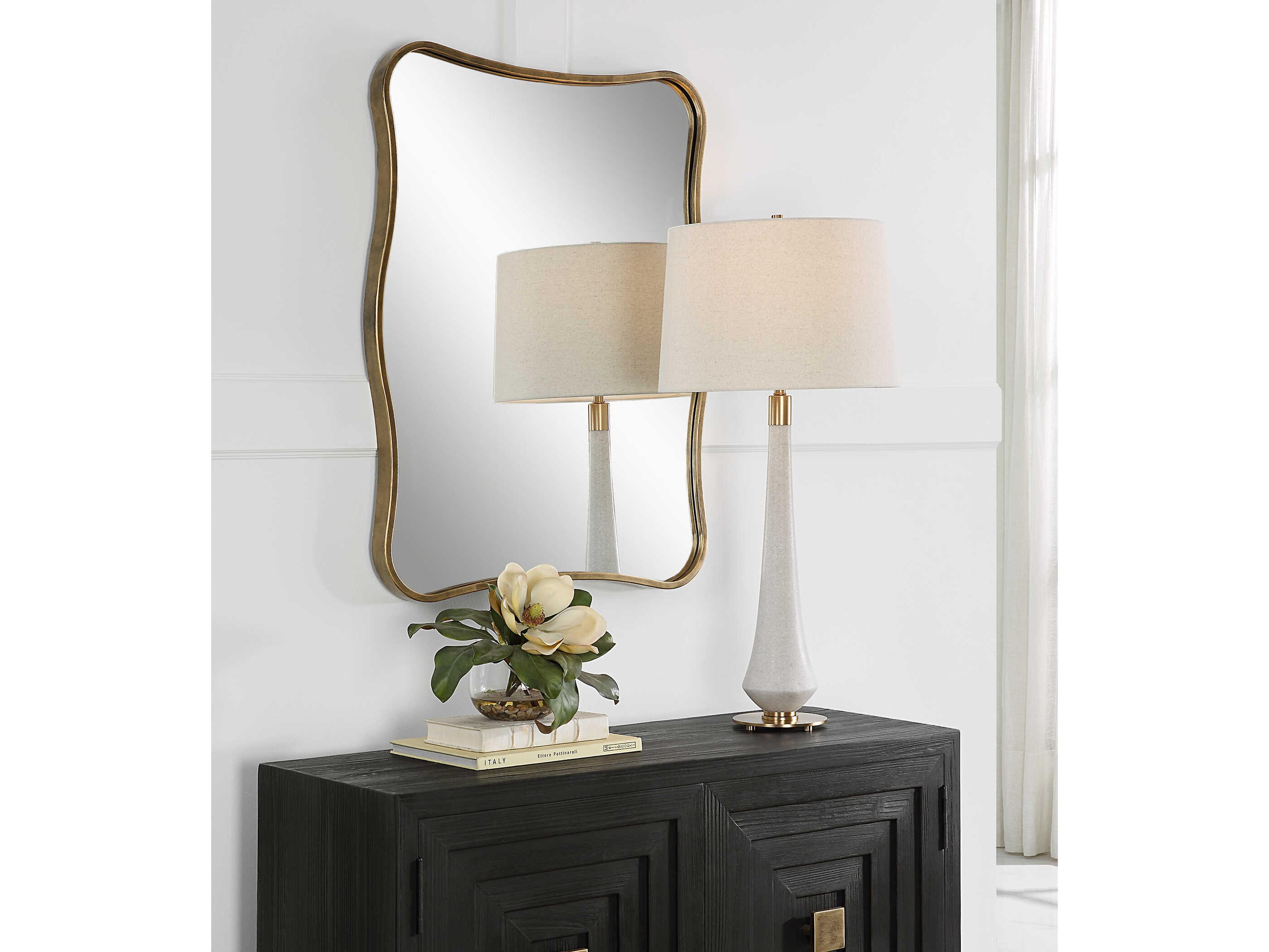 Uttermost Pavia Curvy Rectangular Wall Mirror