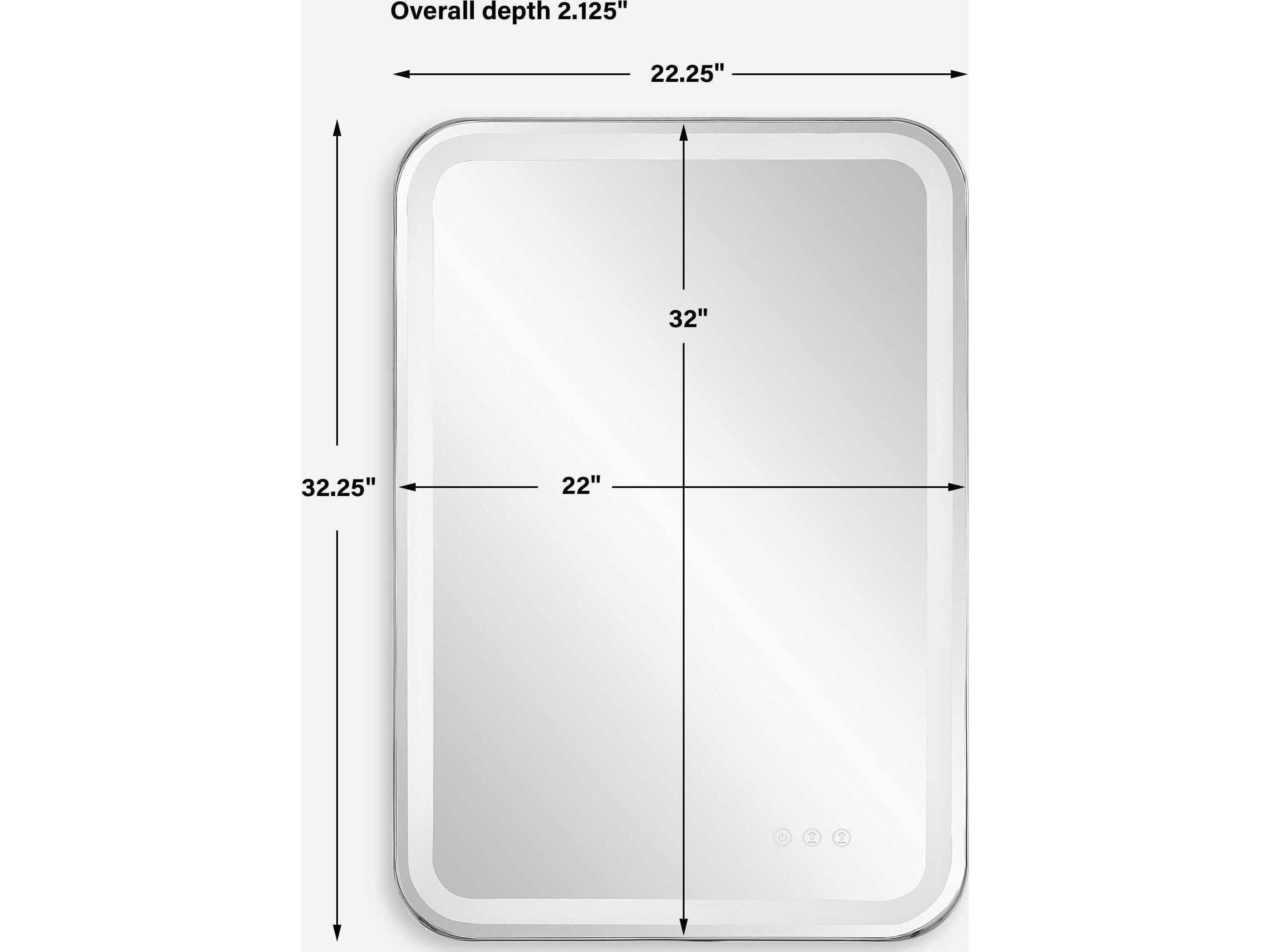 Uttermost Crofton Lighted Rectangular Vanity Mirror