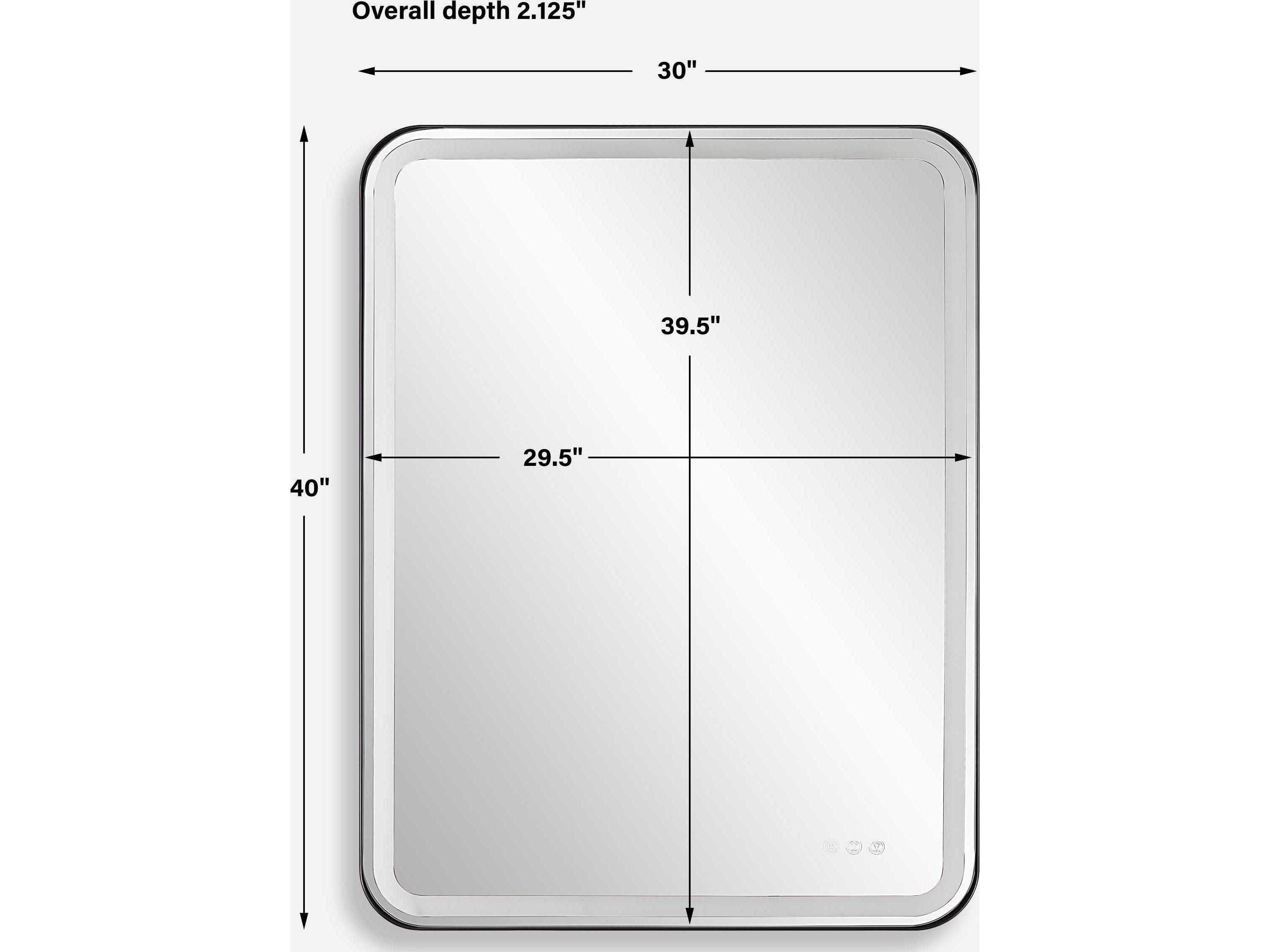 Uttermost Crofton Lighted Rectangular Wall Mirror