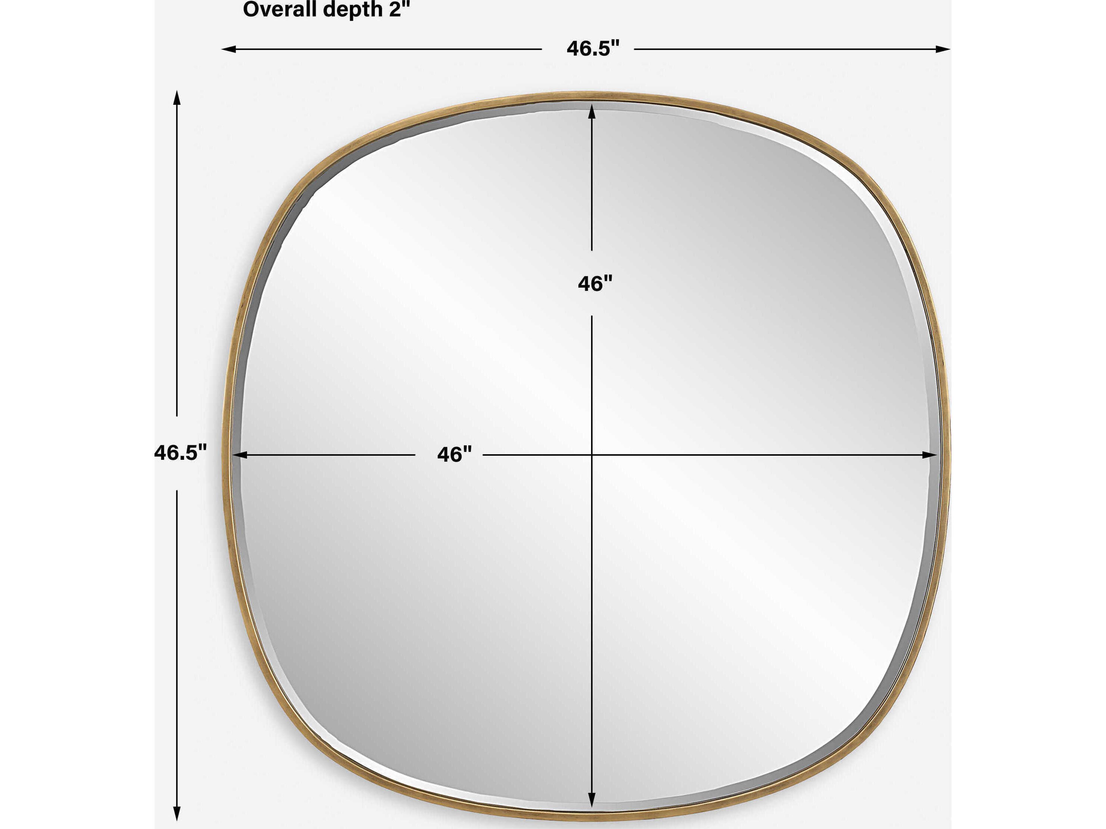 Uttermost Webster Antiqued Gold Round Wall Mirror