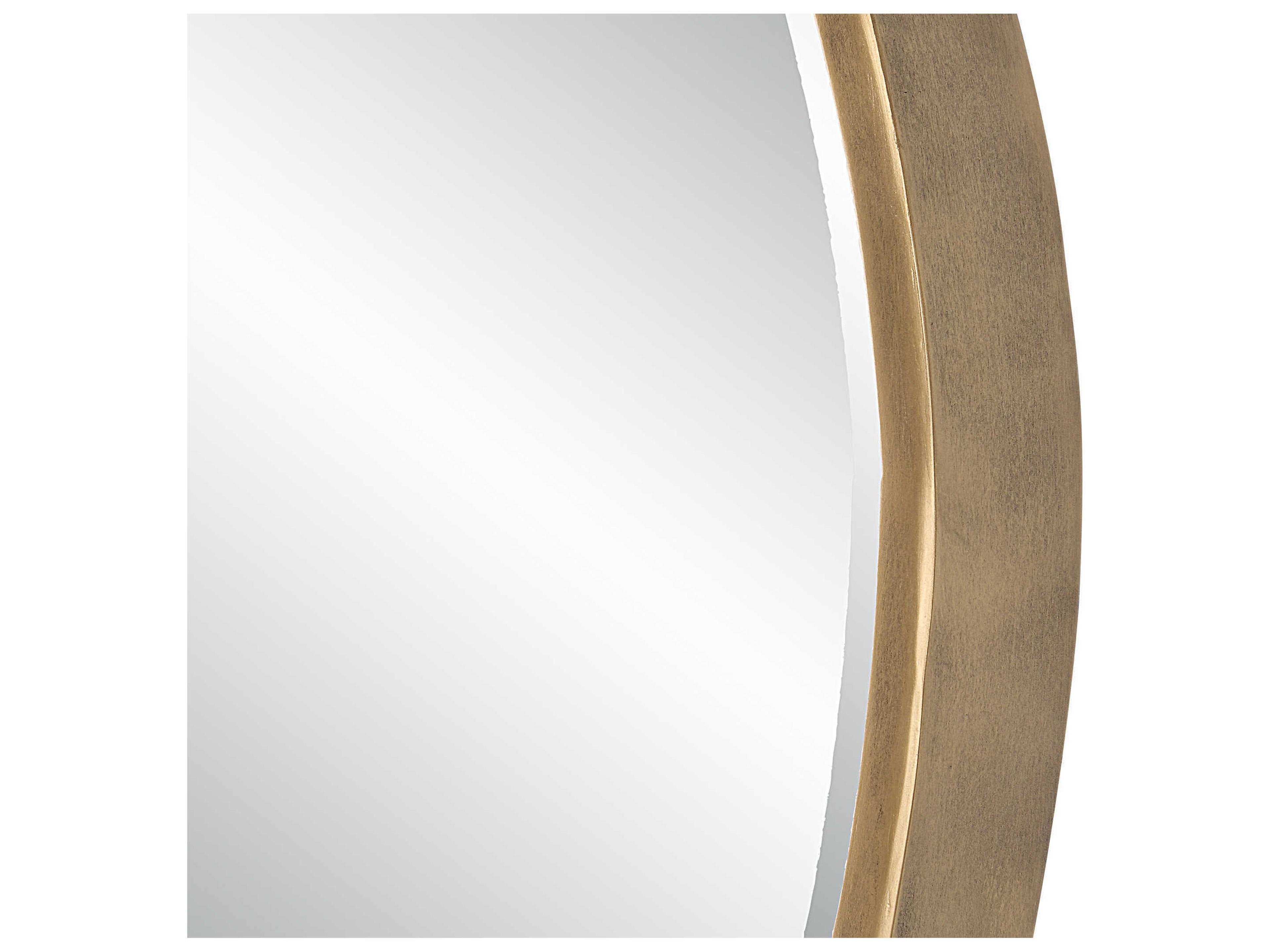 Uttermost Webster Antiqued Gold Round Wall Mirror