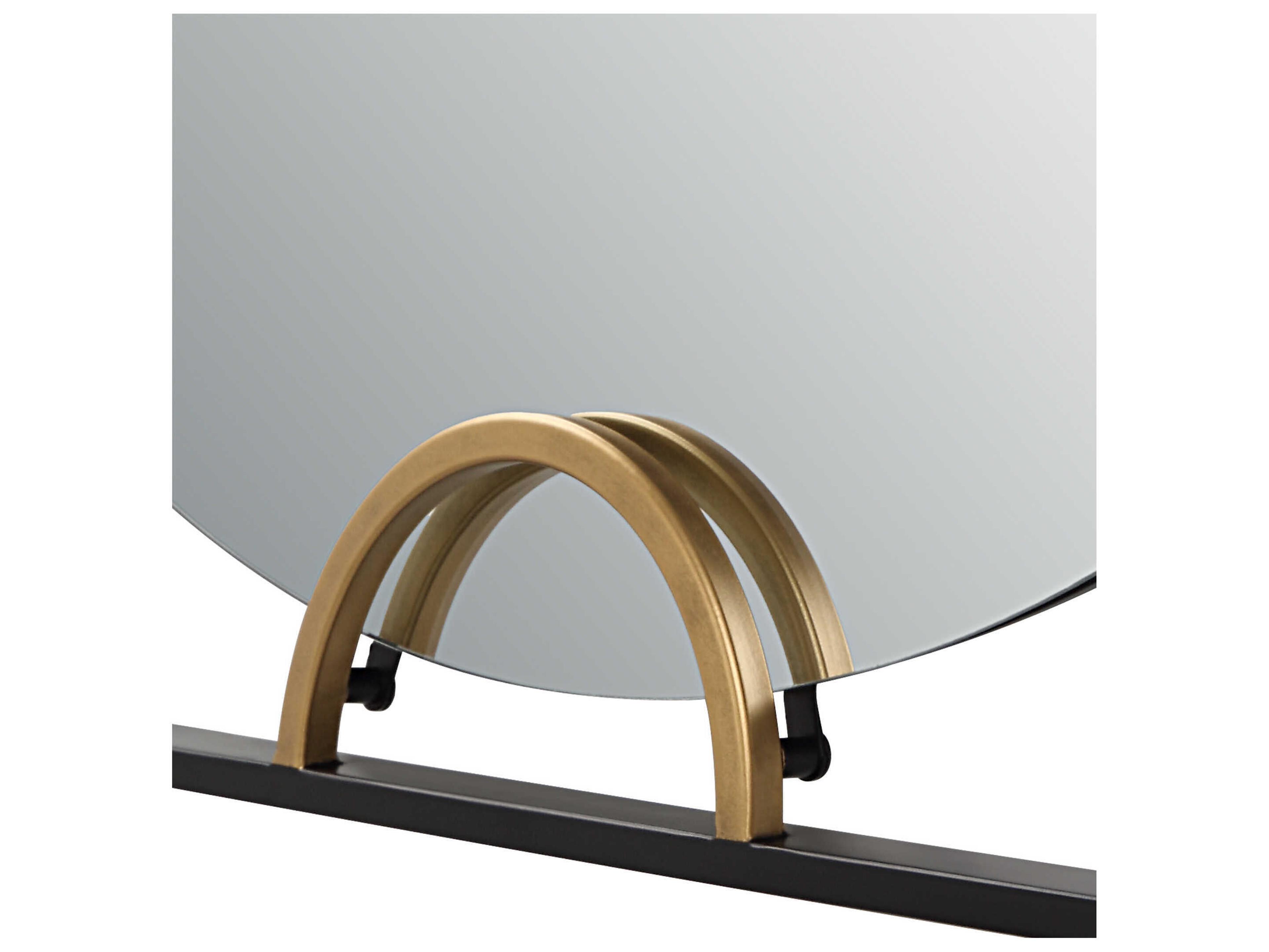 Uttermost Hinson Black Antiqued Brushed Gold Square Wall Mirror