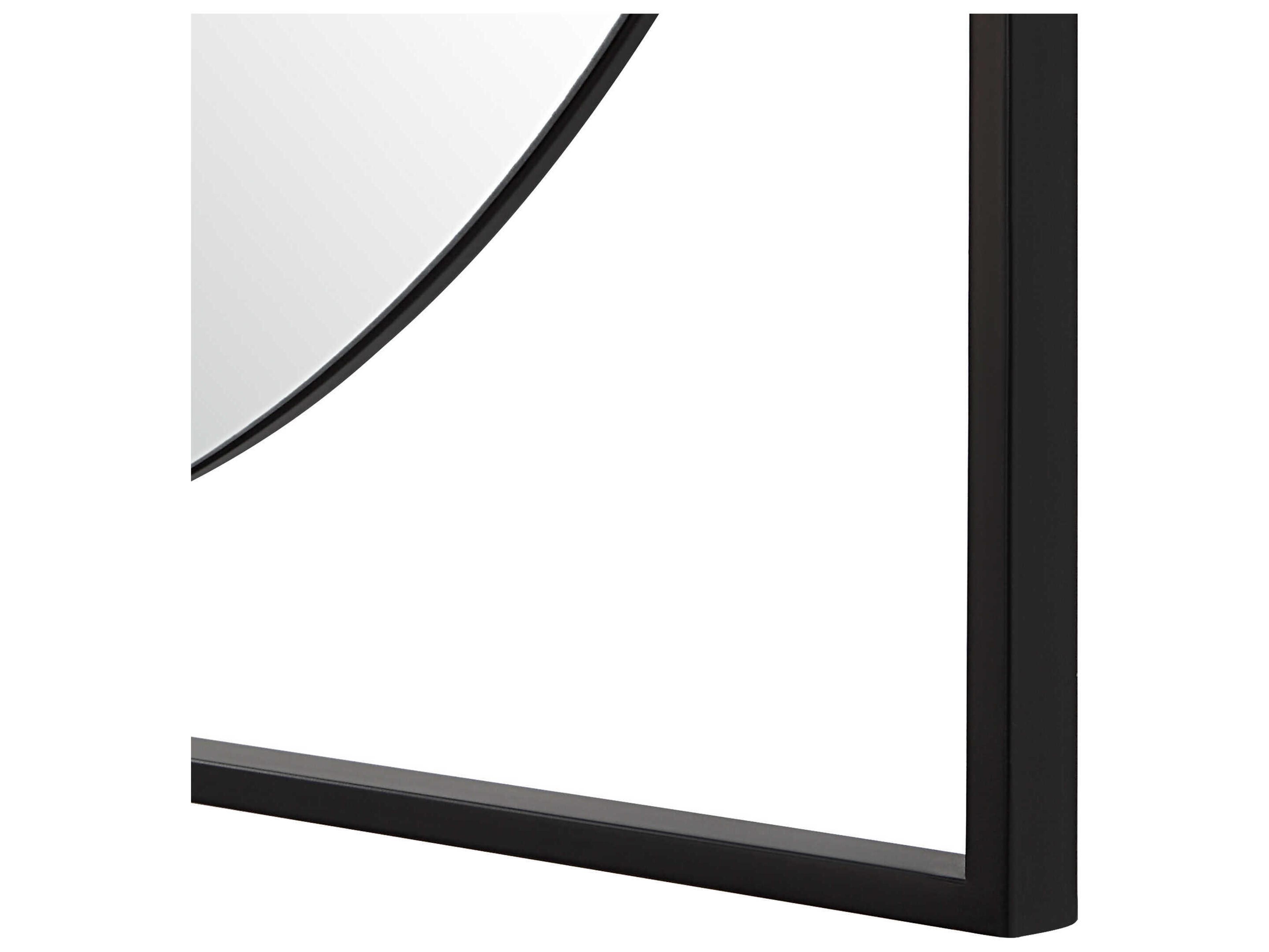 Uttermost Hinson Black Antiqued Brushed Gold Square Wall Mirror