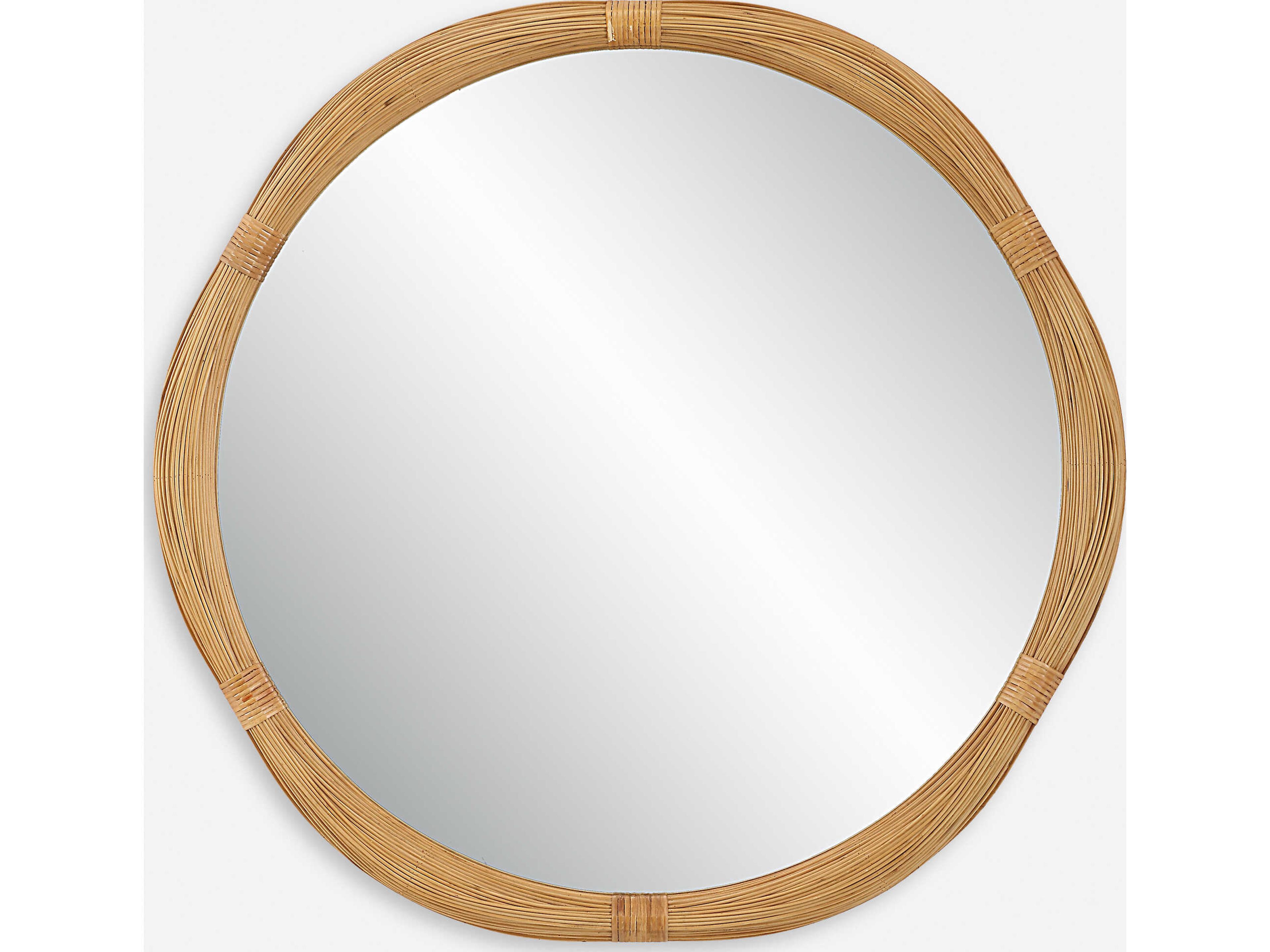 Salina Natural Round Wall Mirror