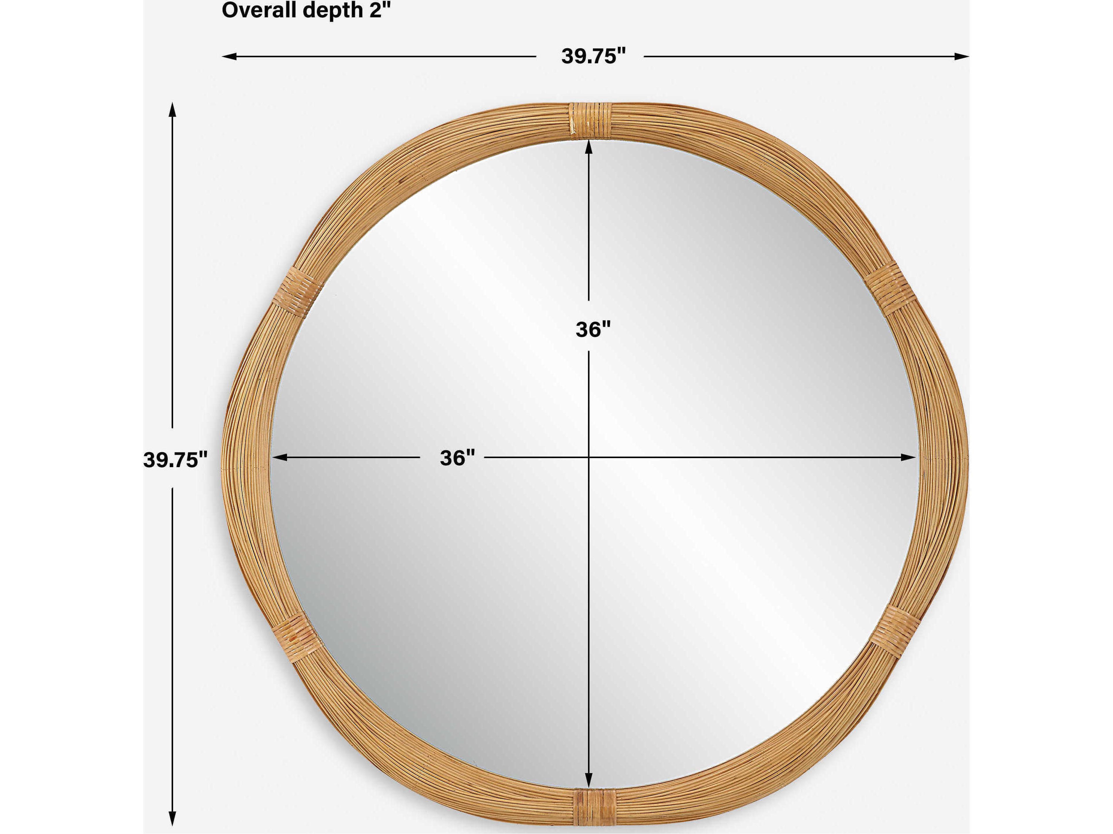 Uttermost Salina Natural Round Wall Mirror