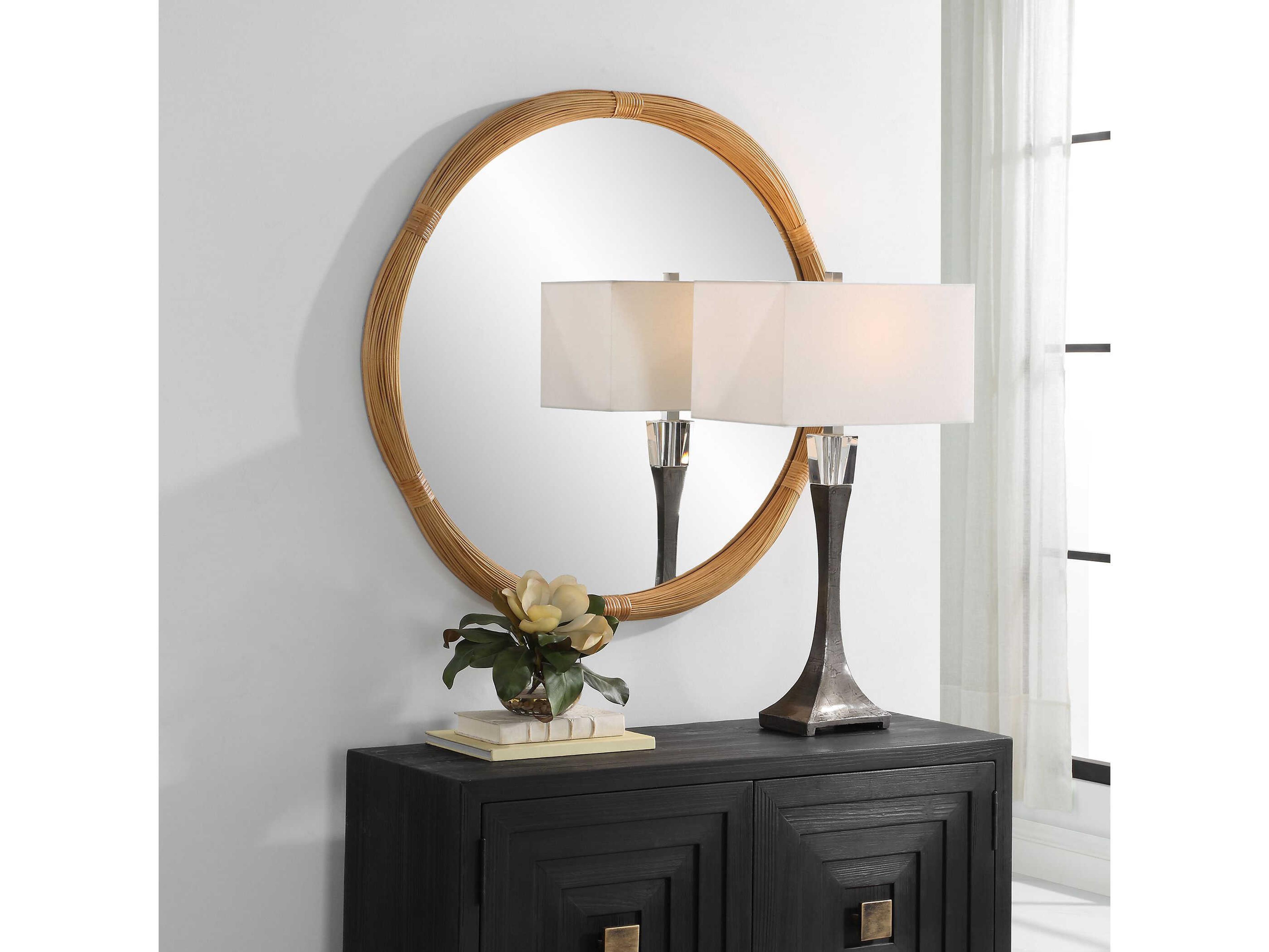 Uttermost Salina Natural Round Wall Mirror