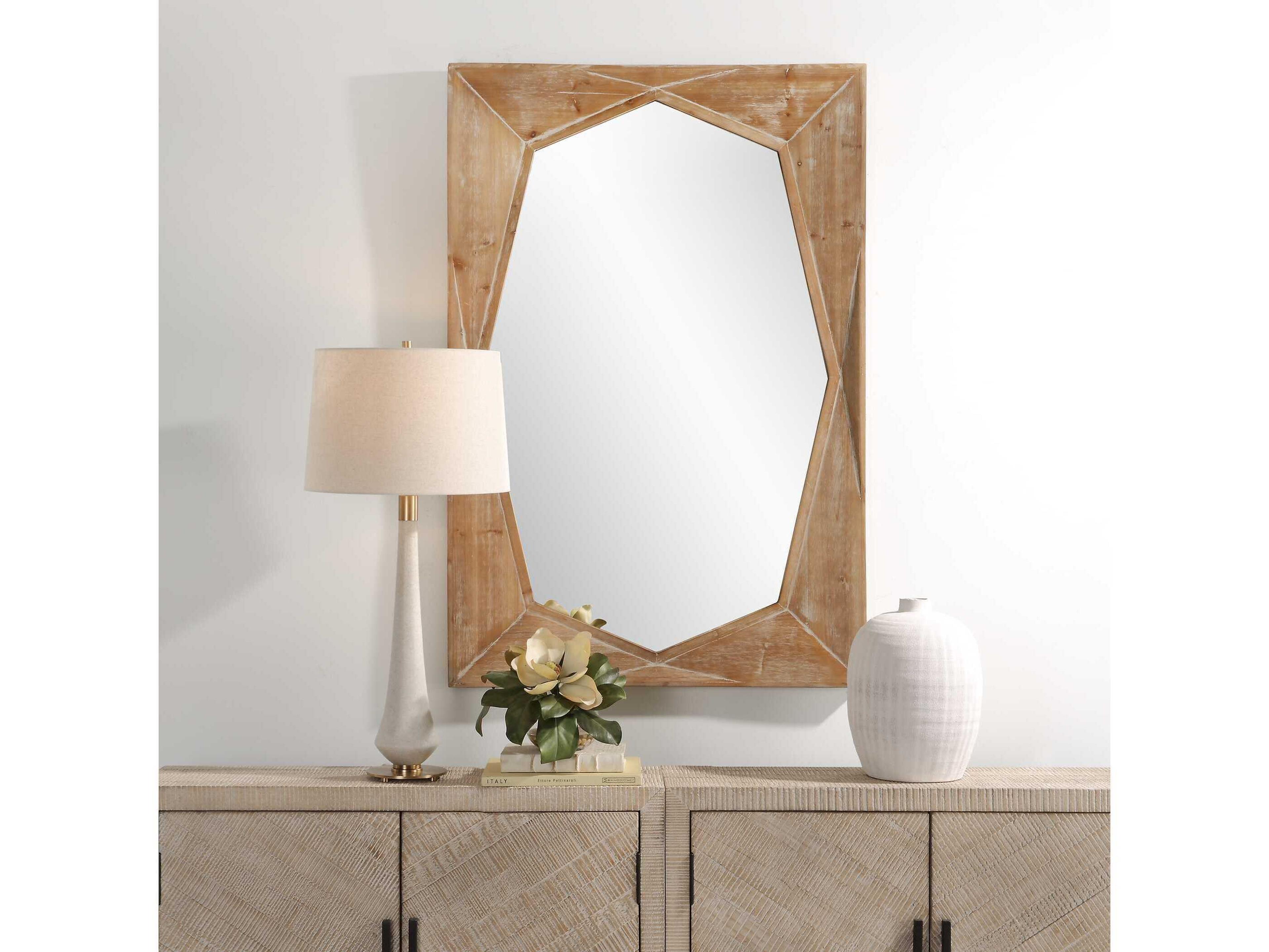 Uttermost Marquise Light Gray Rectangular Wall Mirror