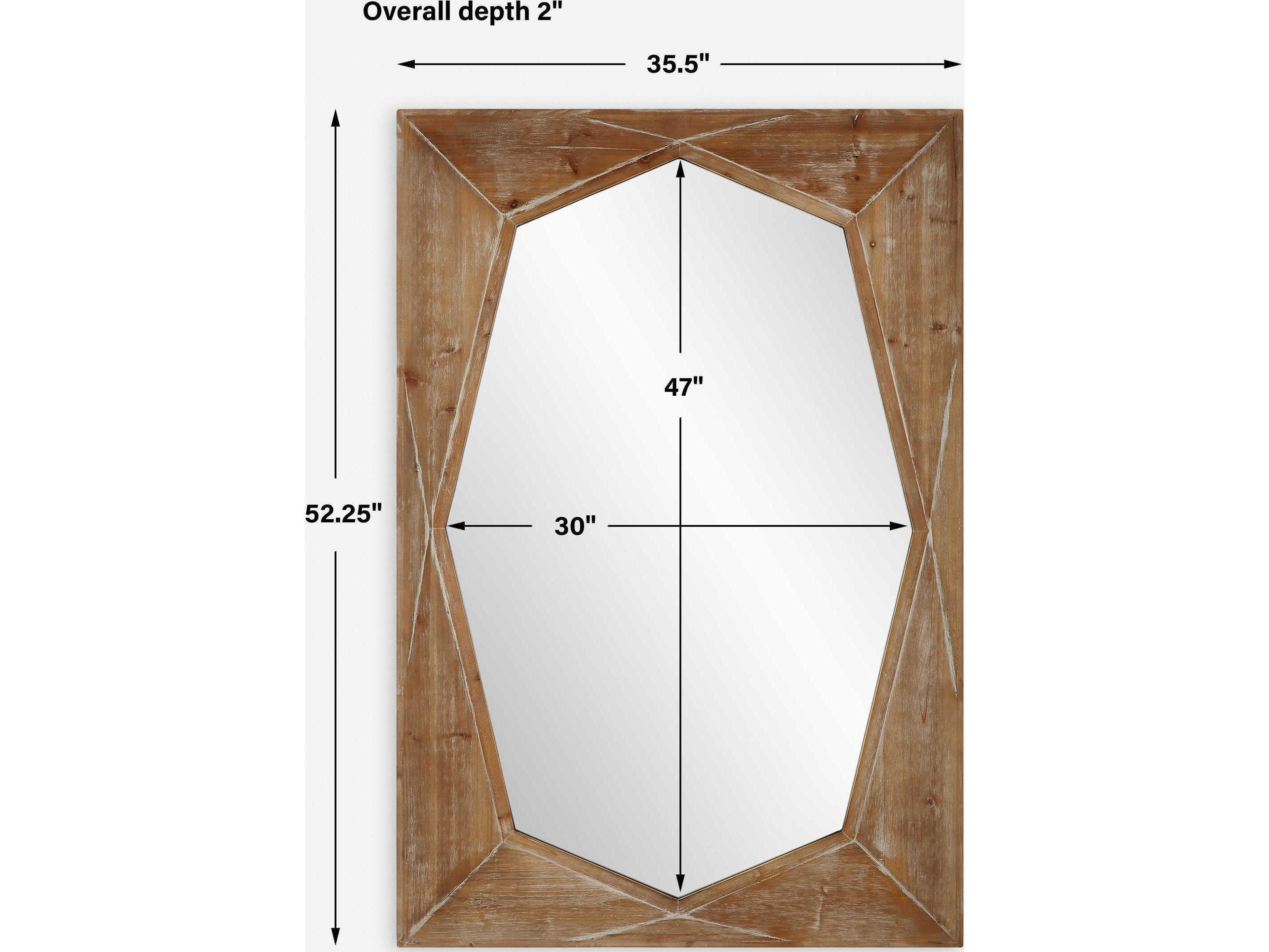 Uttermost Marquise Light Gray Rectangular Wall Mirror