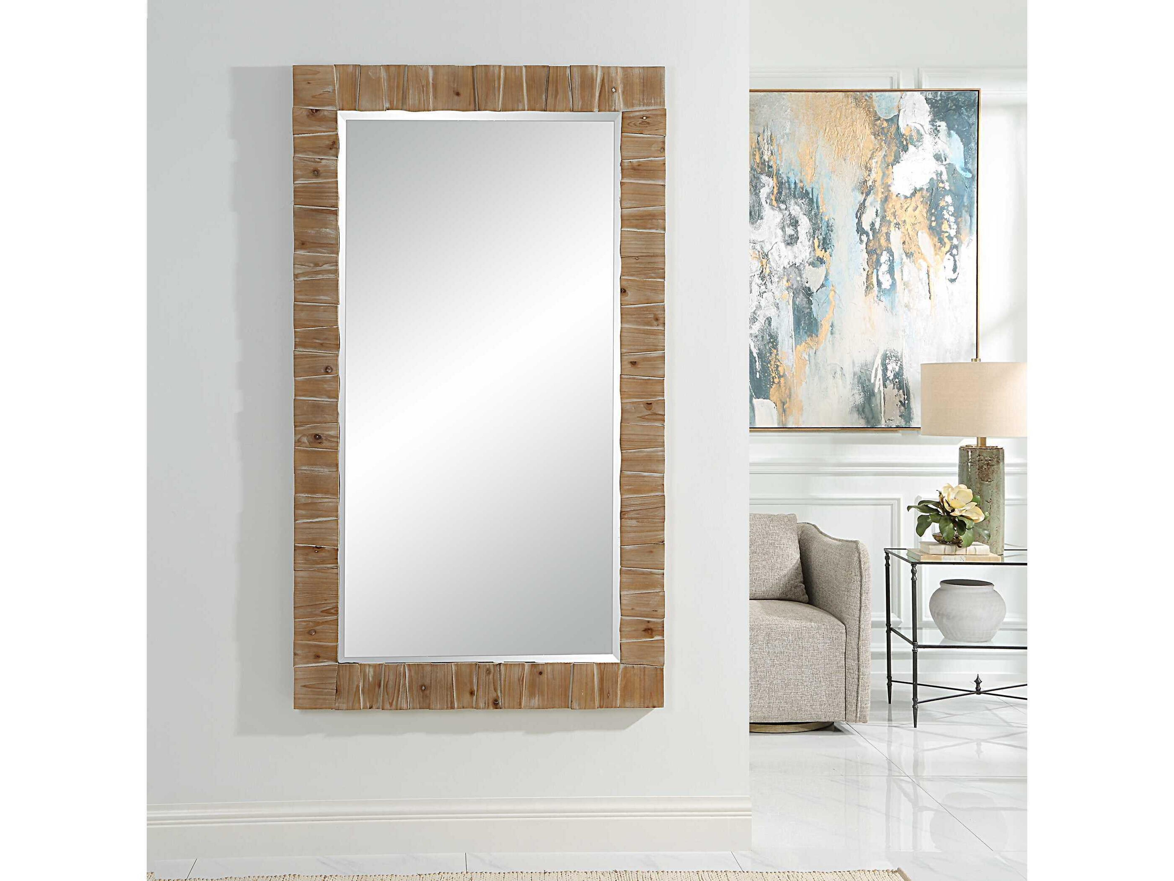 Uttermost Ayanna Light Gray Rectangular Wall Mirror