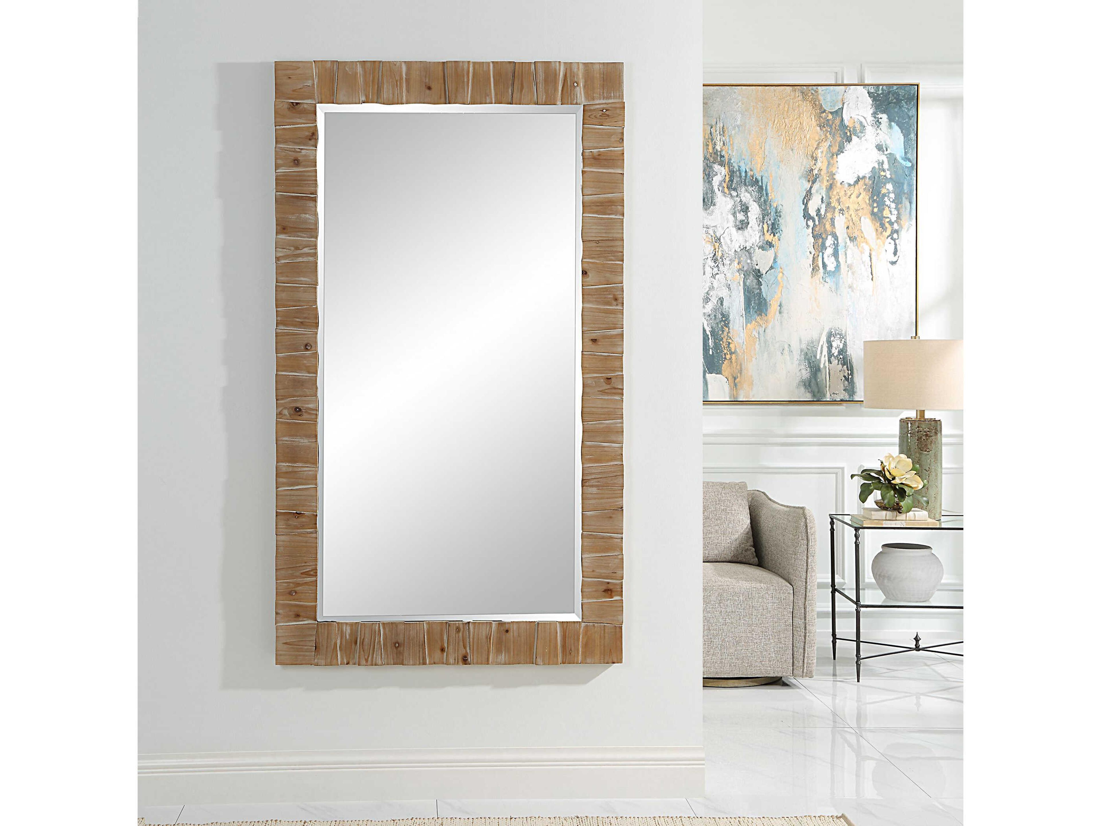 Uttermost Ayanna Light Gray Rectangular Wall Mirror