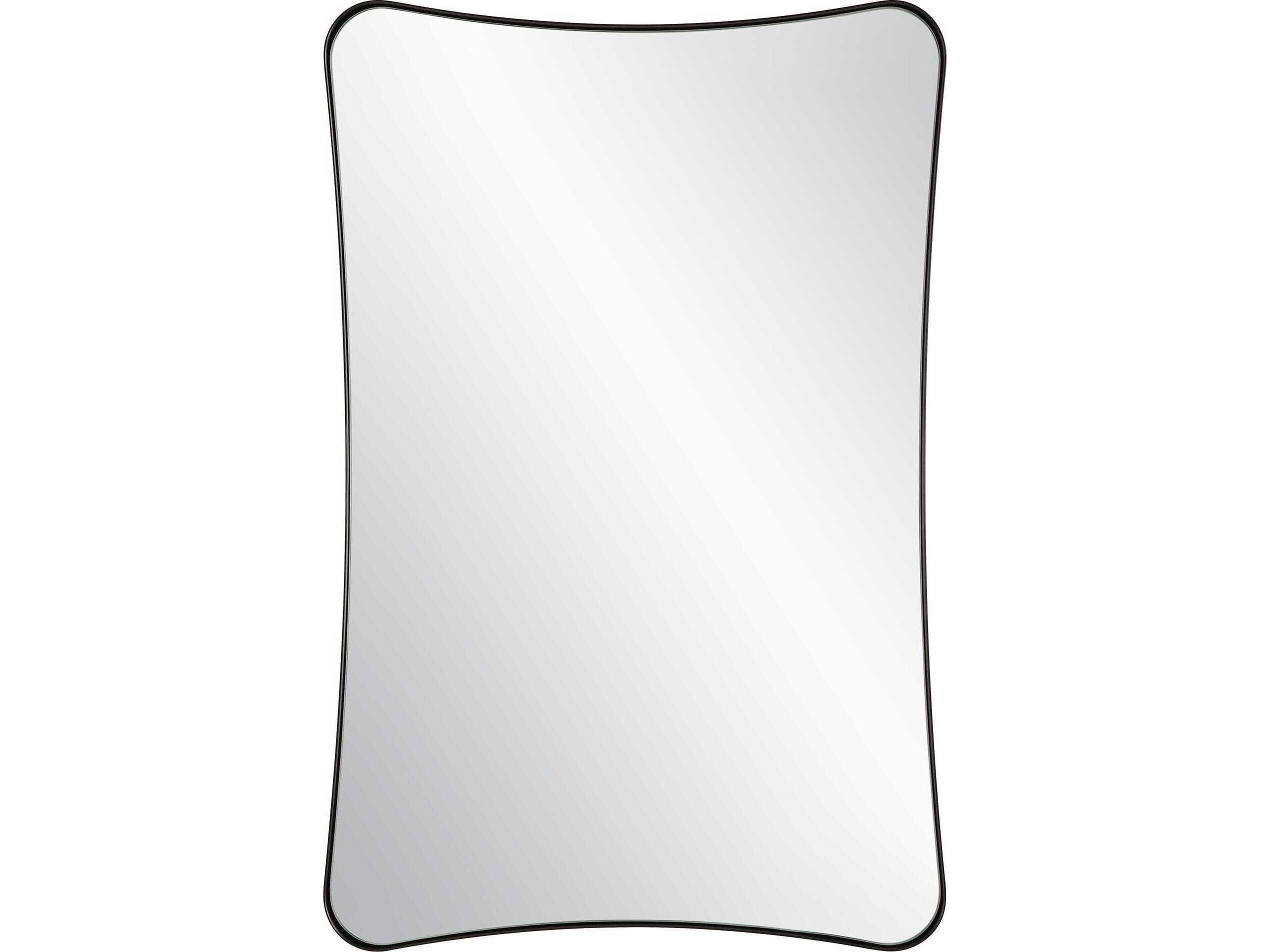 Loudon Satin Black Rectangular Wall Mirror