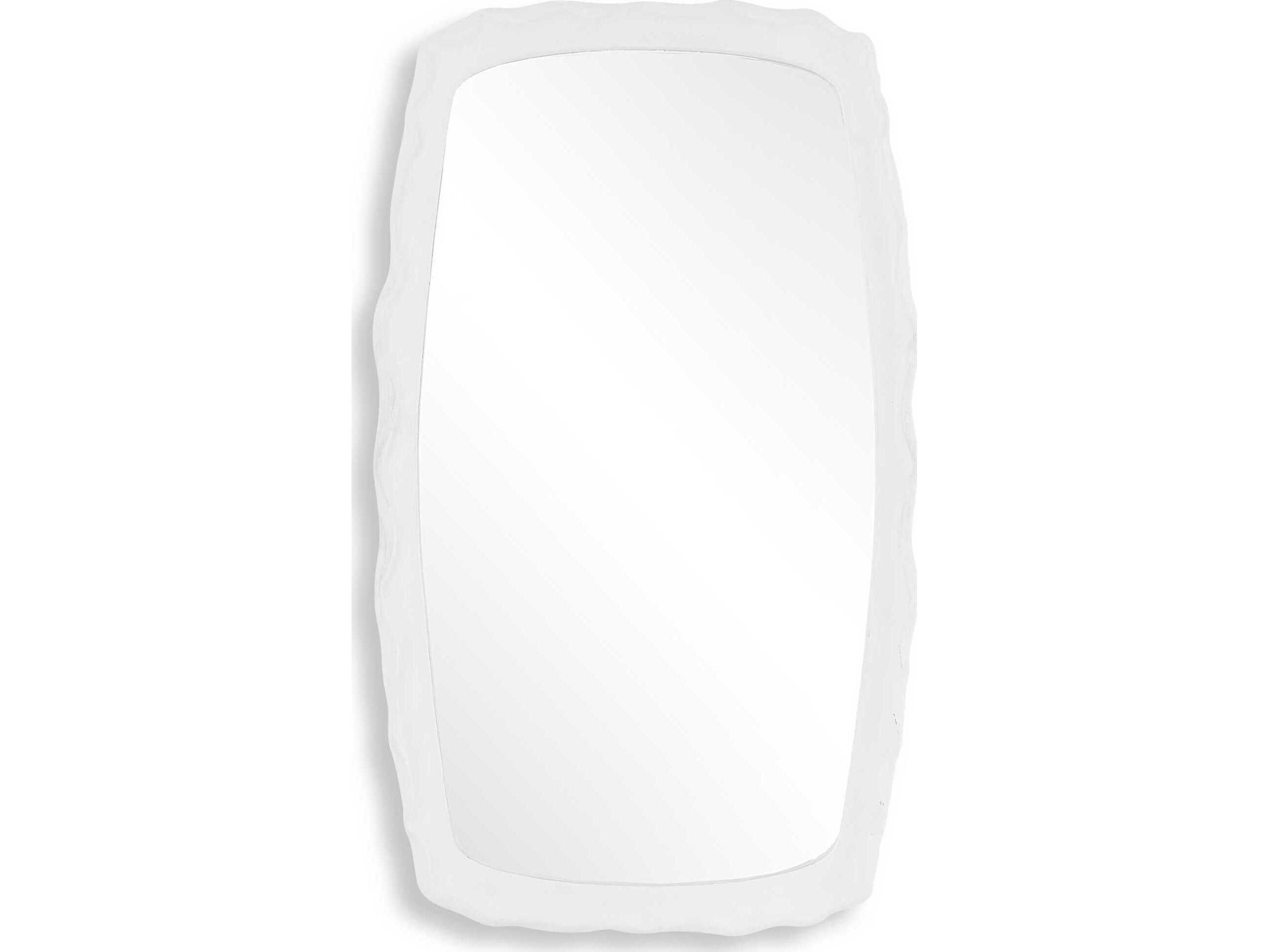 Marbella Textured Matte White Wall Mirror