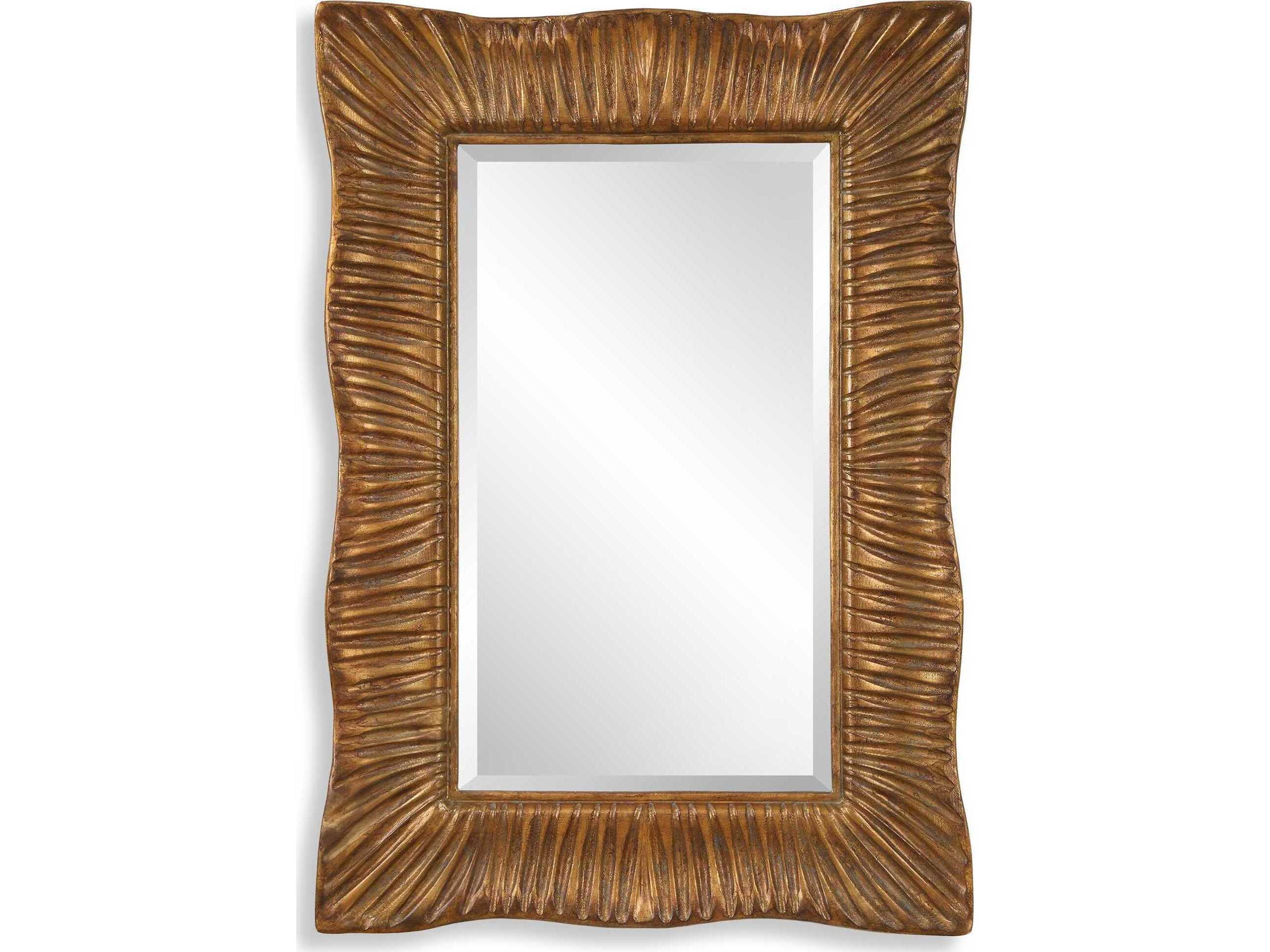 Uttermost Emerson Antiqued Gold Leaf Rectangular Wall Mirror