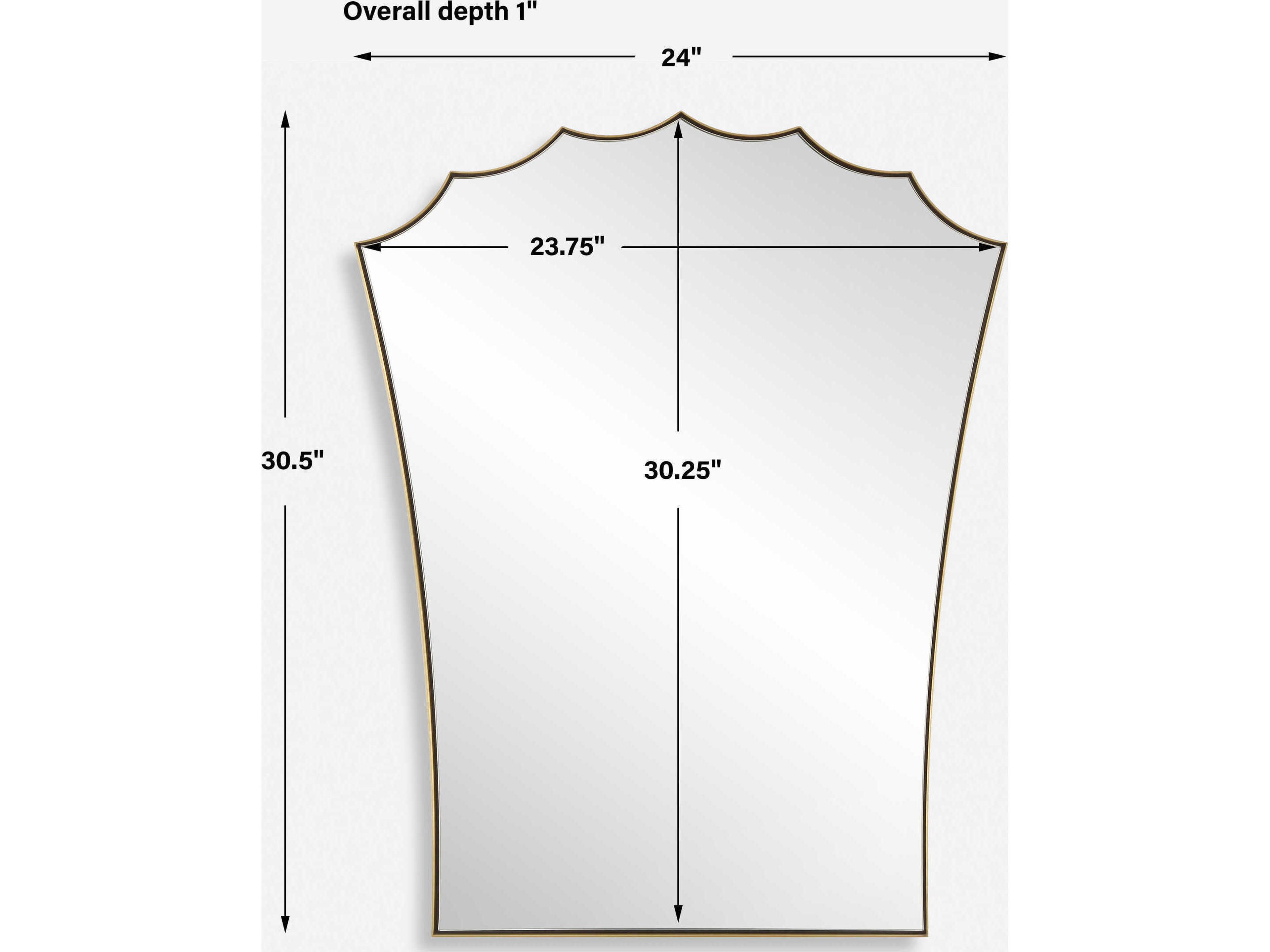 Uttermost Monarch Antique Brass Wall Mirror