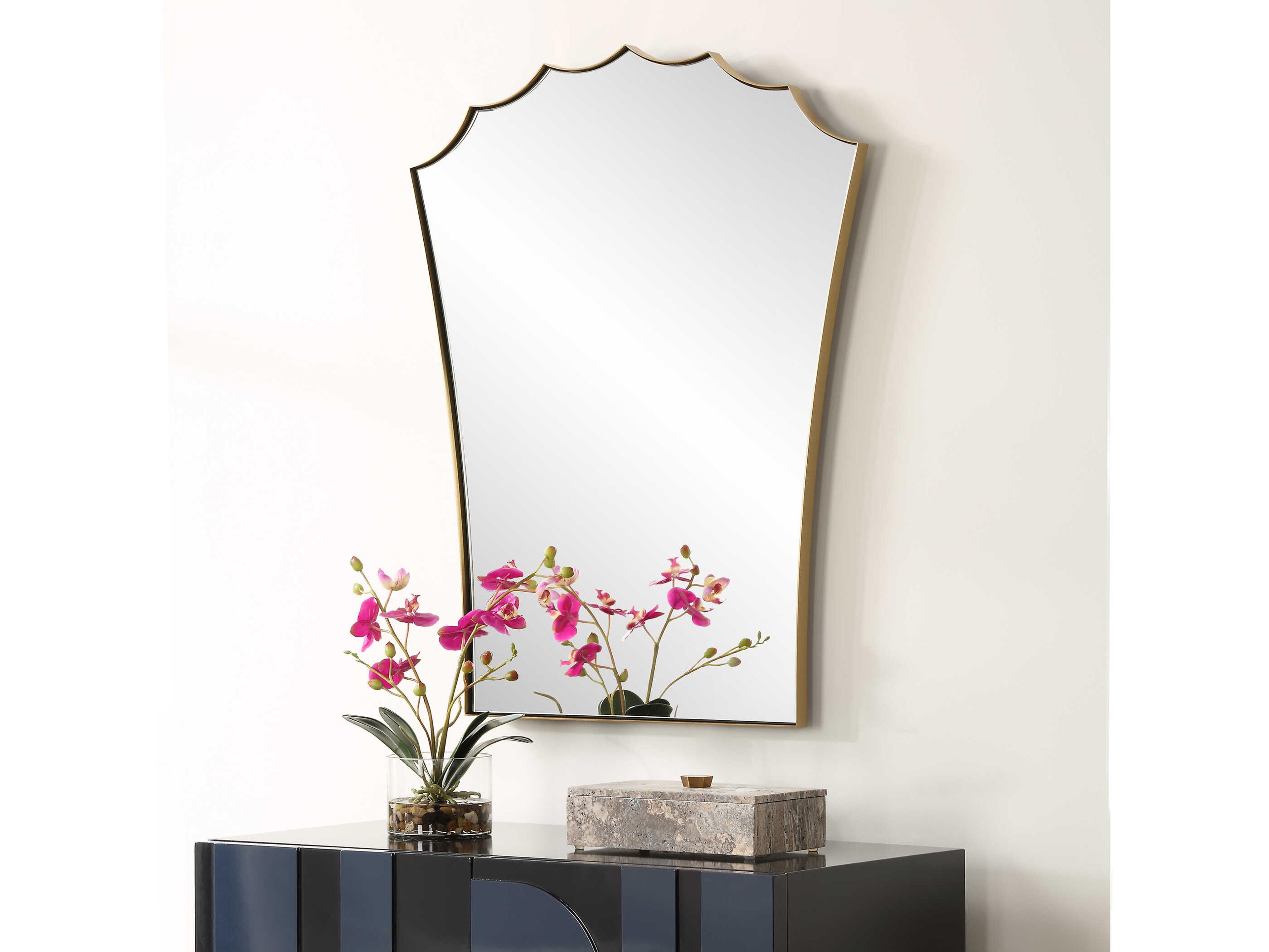 Uttermost Monarch Antique Brass Wall Mirror