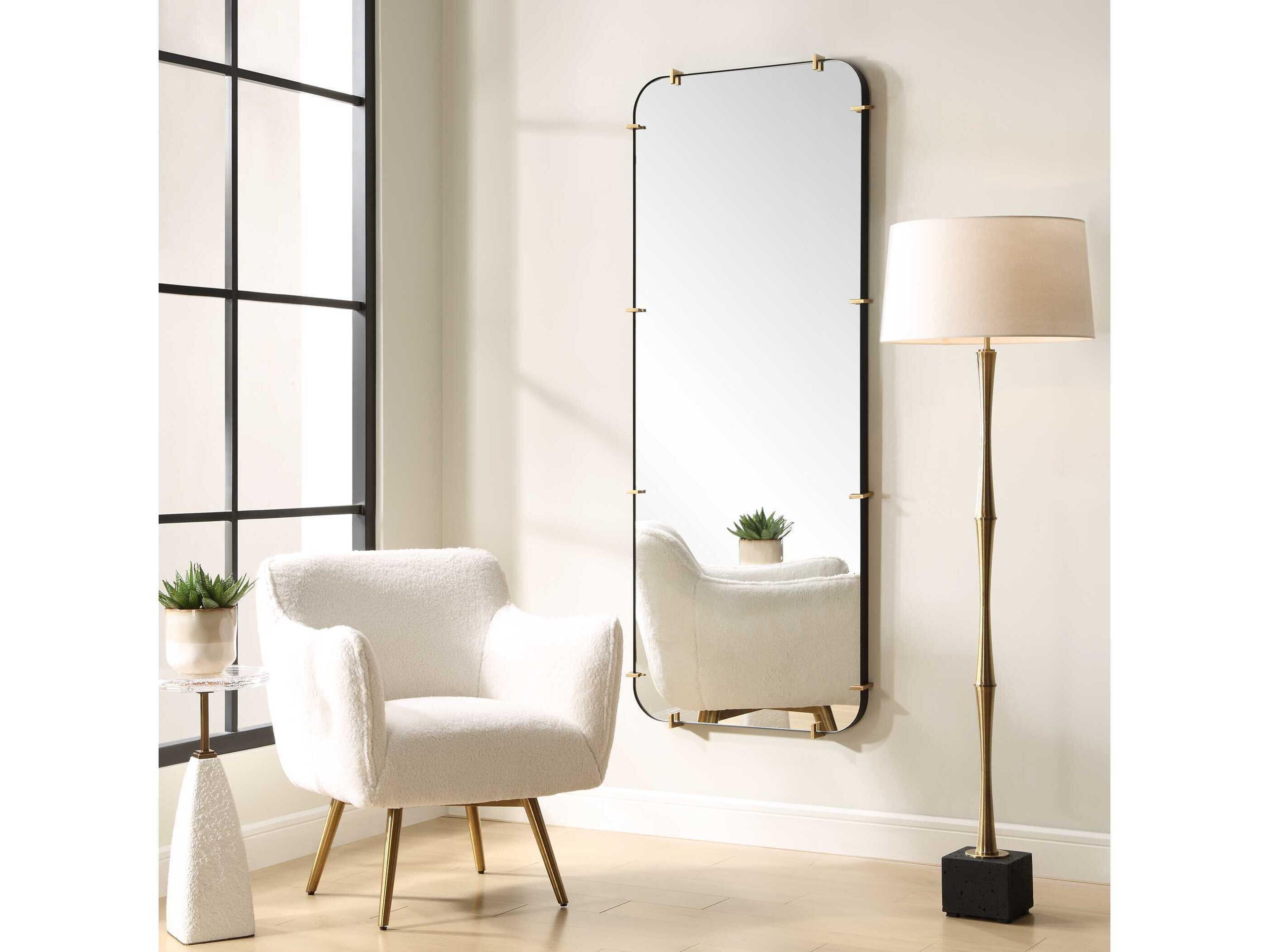 Uttermost Pali Black Rectangular Wall Mirror