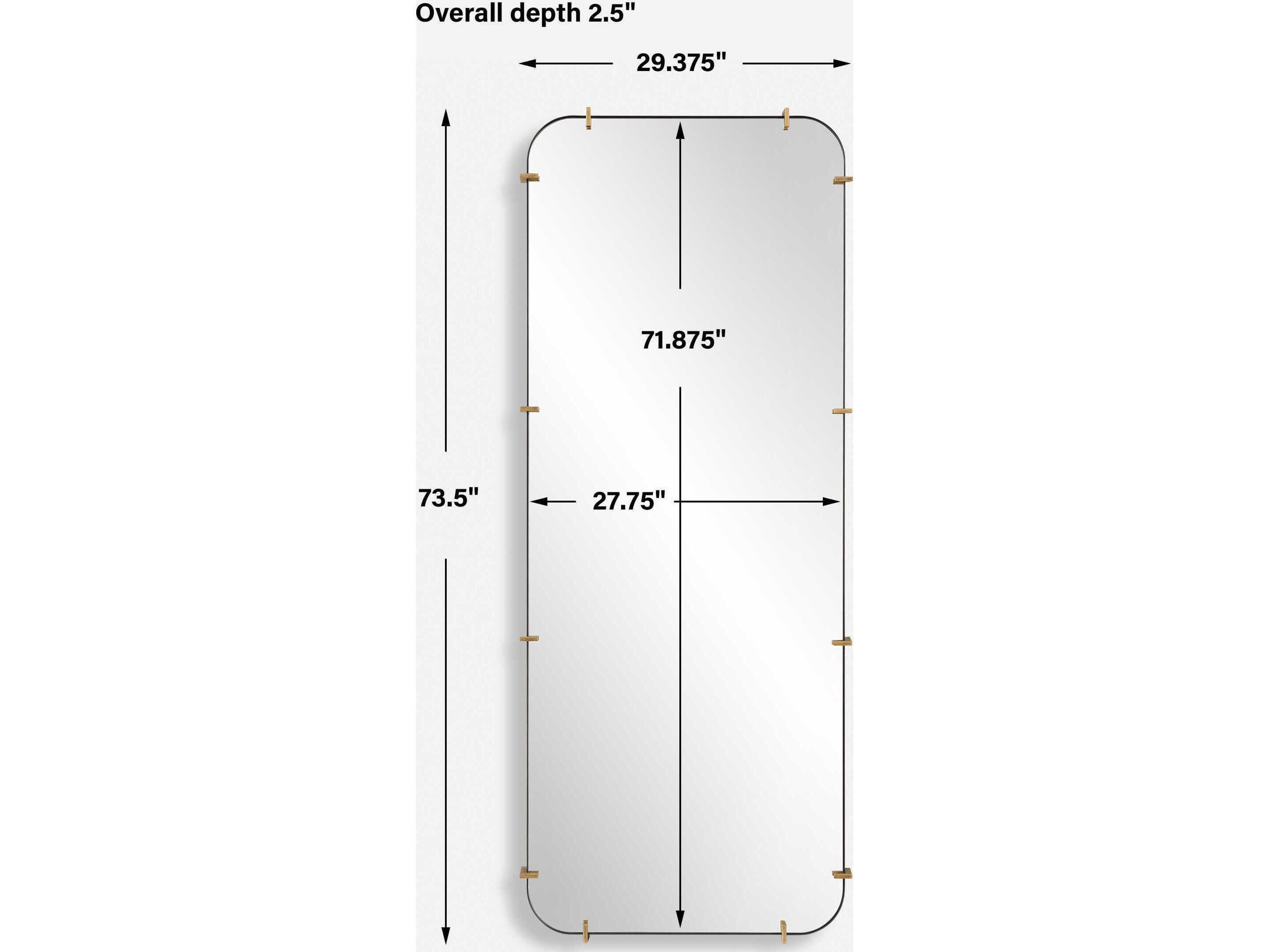 Uttermost Pali Black Rectangular Wall Mirror