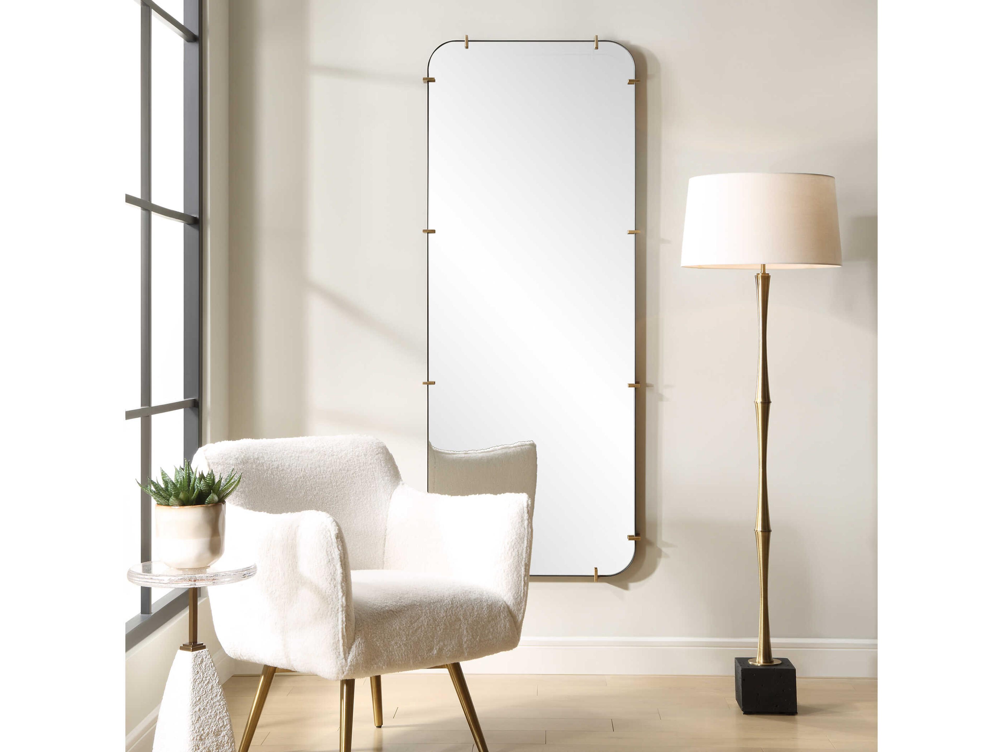 Uttermost Pali Black Rectangular Wall Mirror