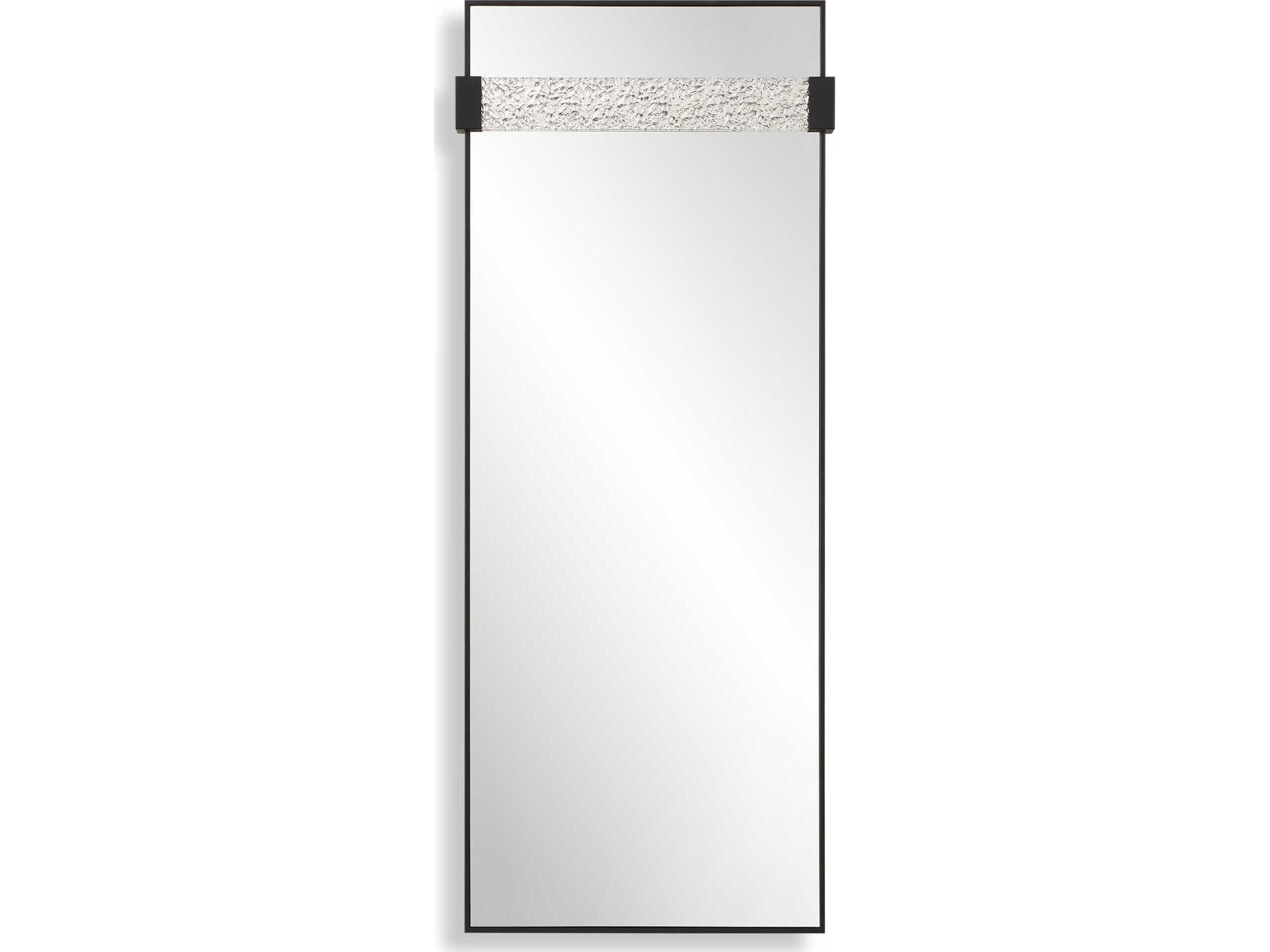 Uttermost Stratton Satin Black Rectangular Wall Mirror