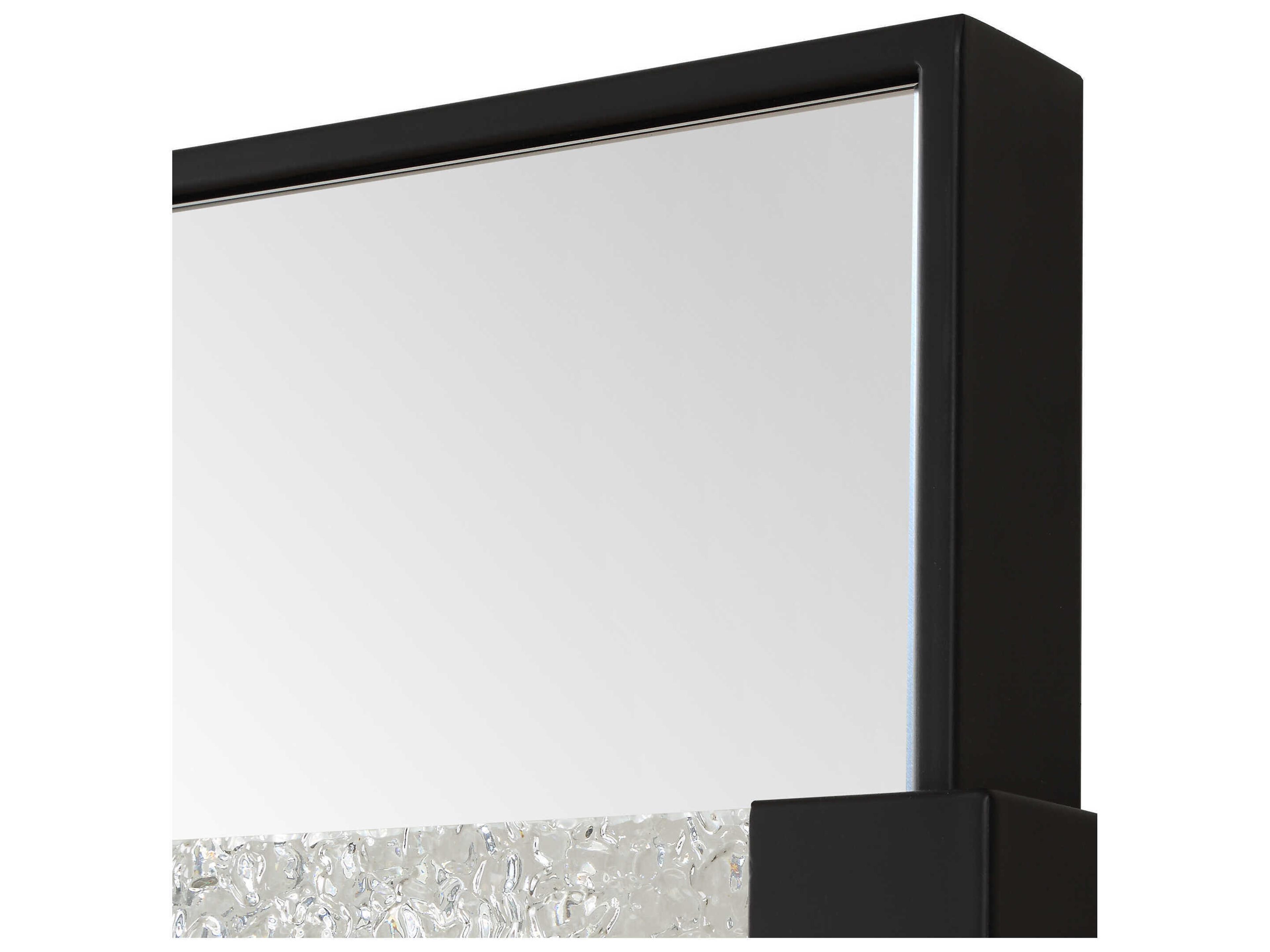 Uttermost Stratton Satin Black Rectangular Wall Mirror