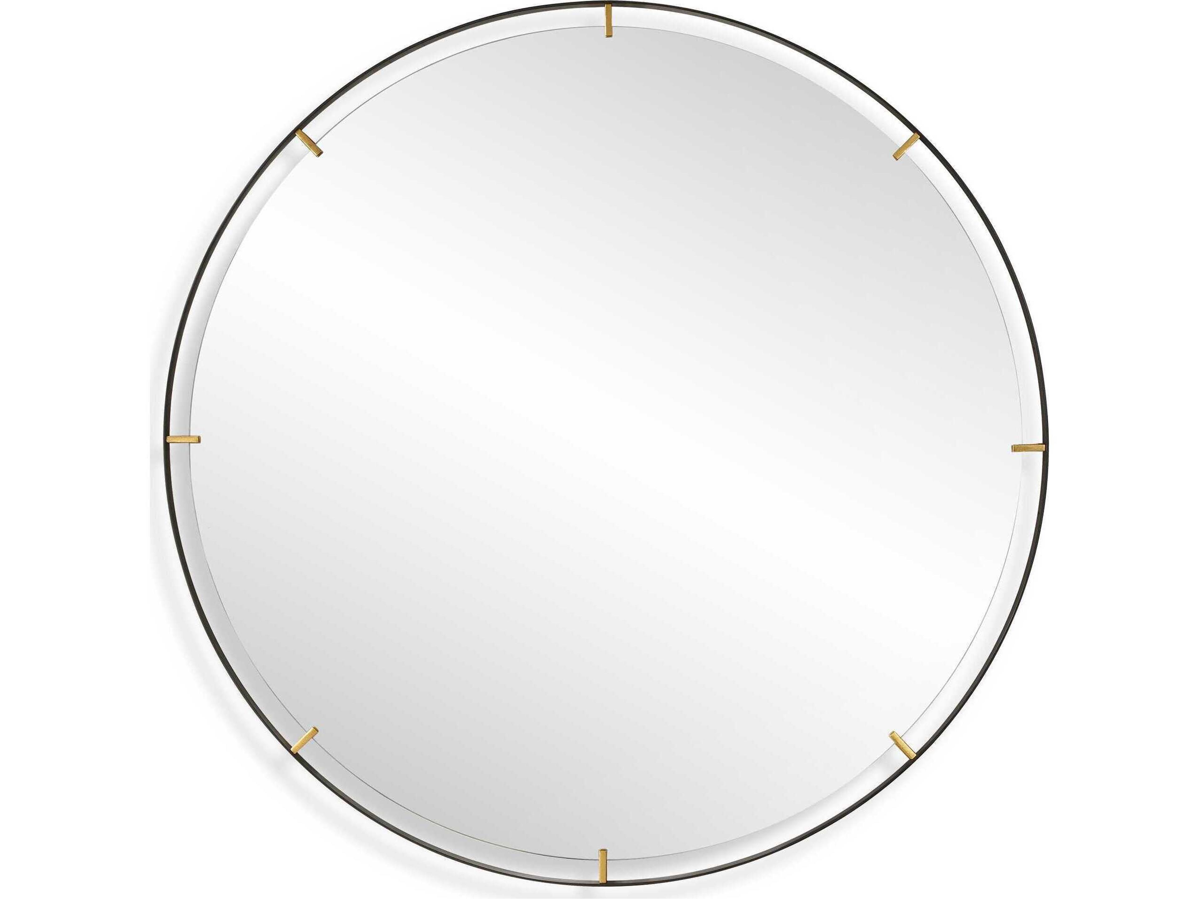Uttermost Grand Pendulum Black Round Wall Mirror