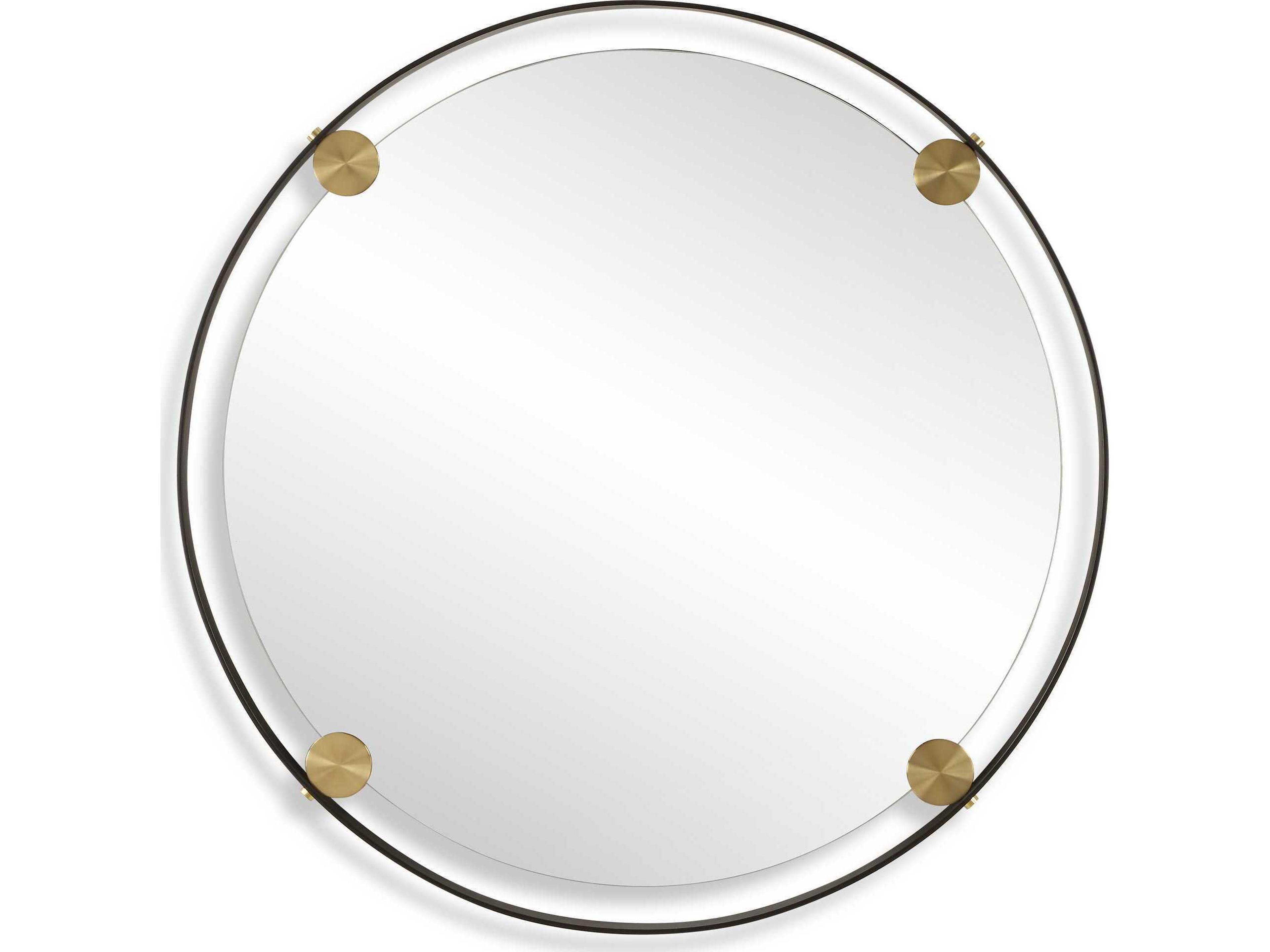 Radius Dark Bronze Round Wall Mirror