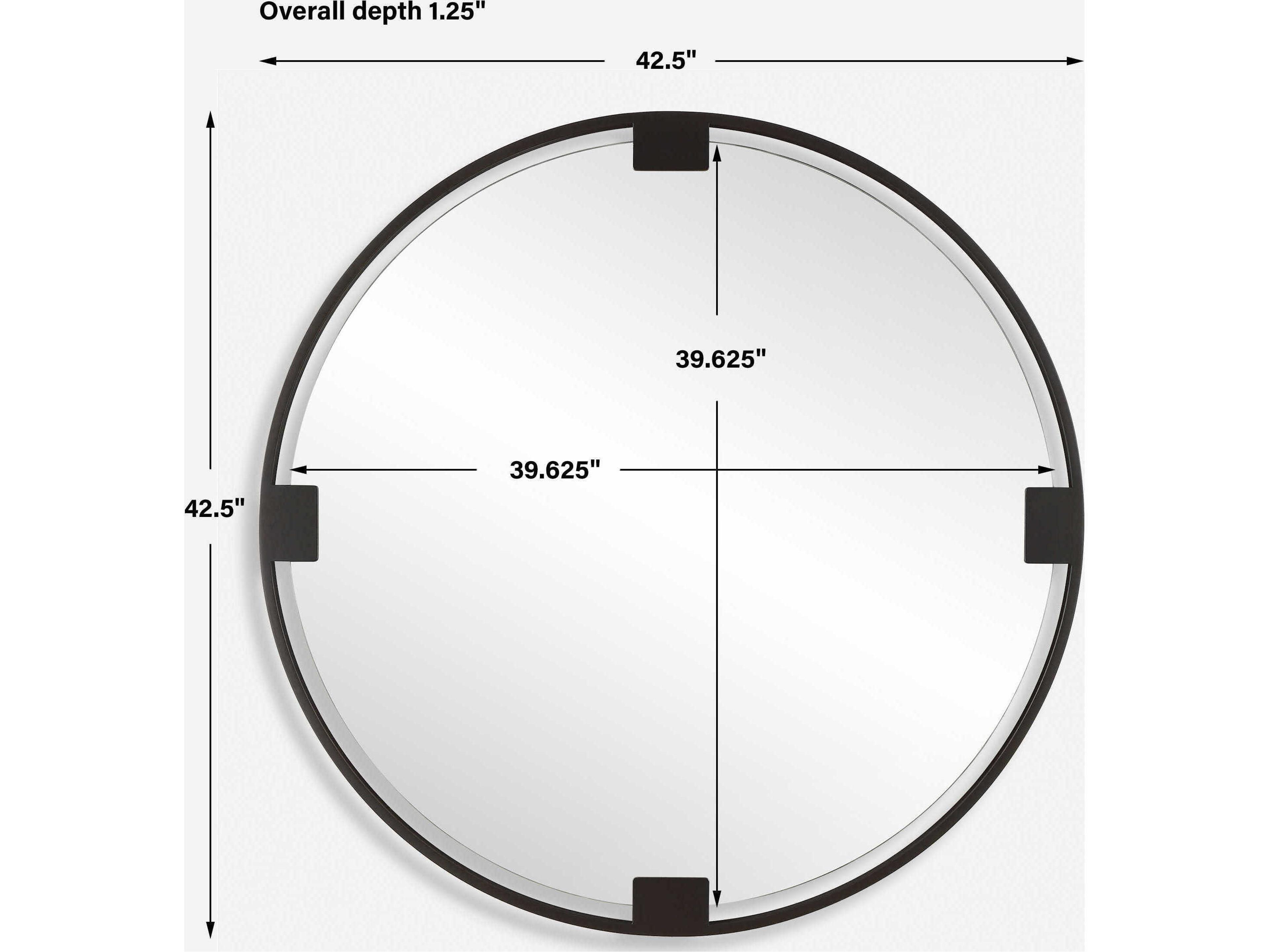 Uttermost Cornelia Dark Bronze Round Wall Mirror