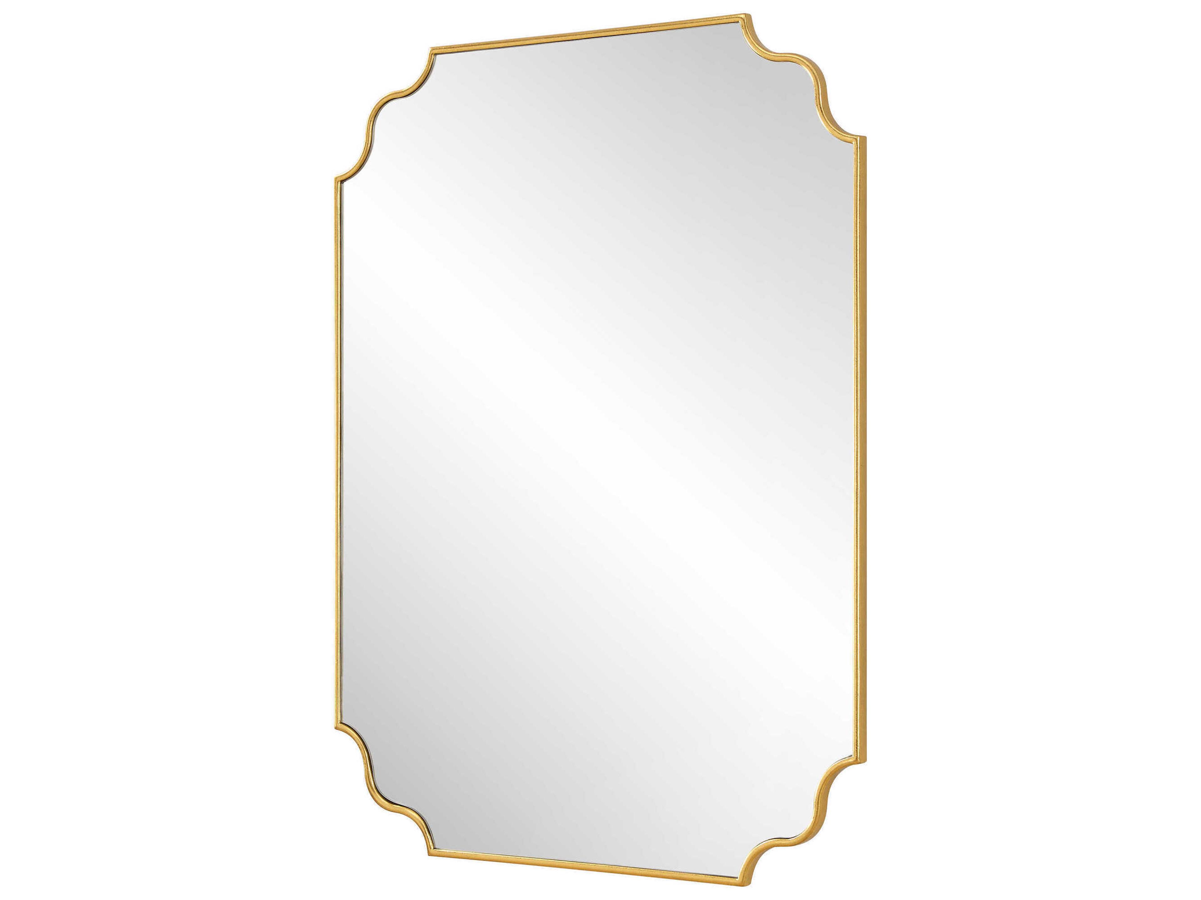Uttermost Lennyn Antiqued Gold Leaf Rectangular Wall Mirror