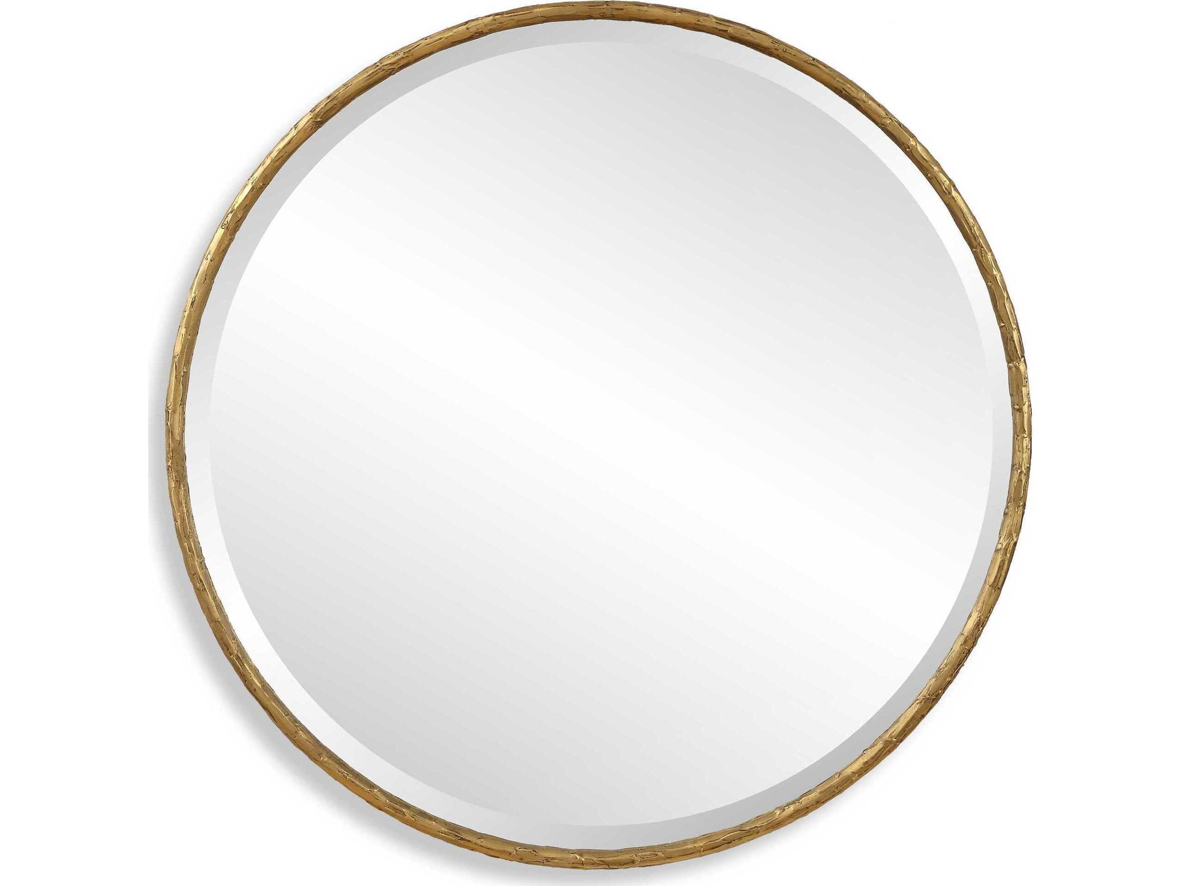 Uttermost Sutton Aged Gold Round Wall Mirror
