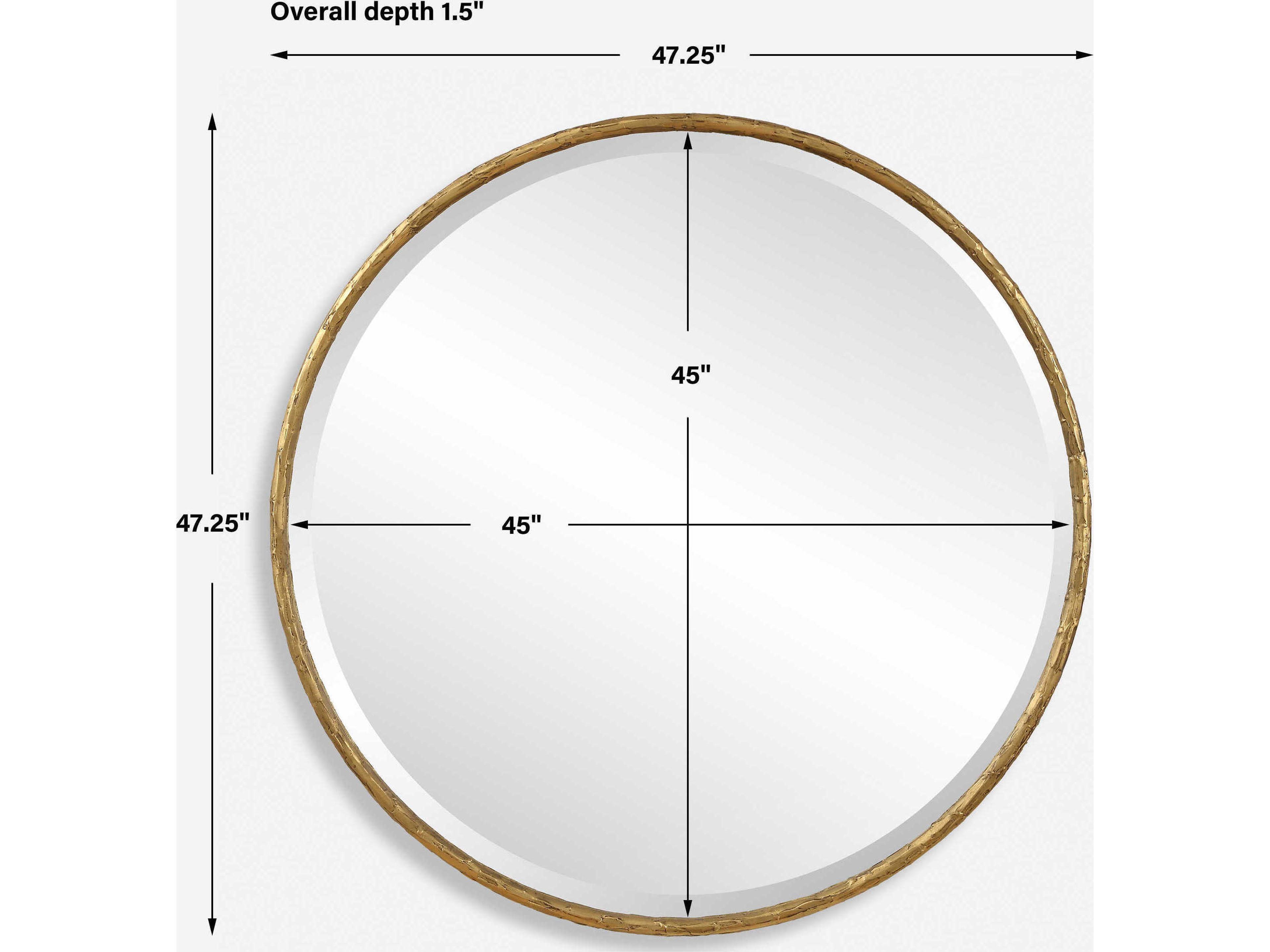 Uttermost Sutton Aged Gold Round Wall Mirror