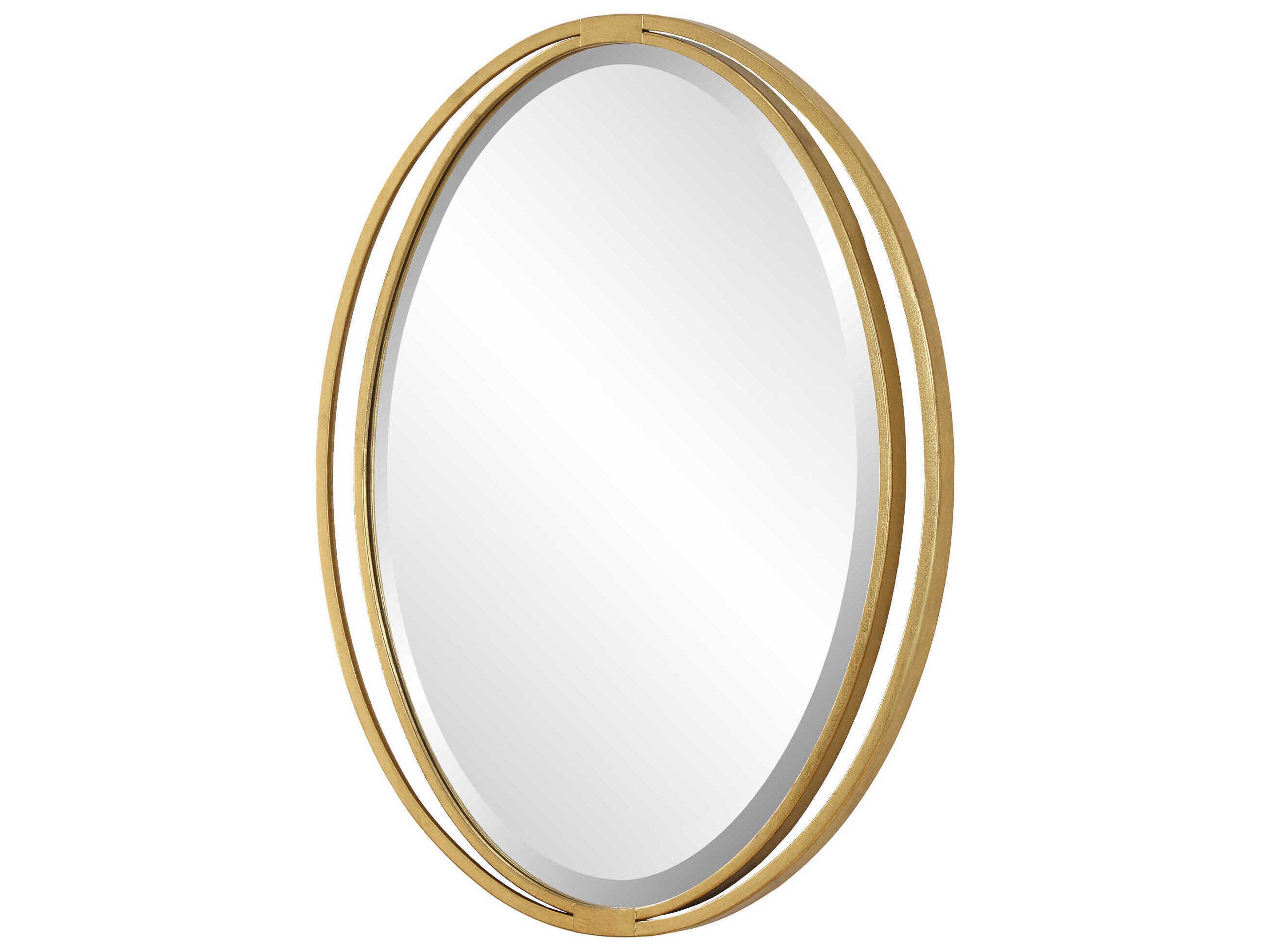 Uttermost Rhodes Metallic Gold Leaf Oval Wall Mirror