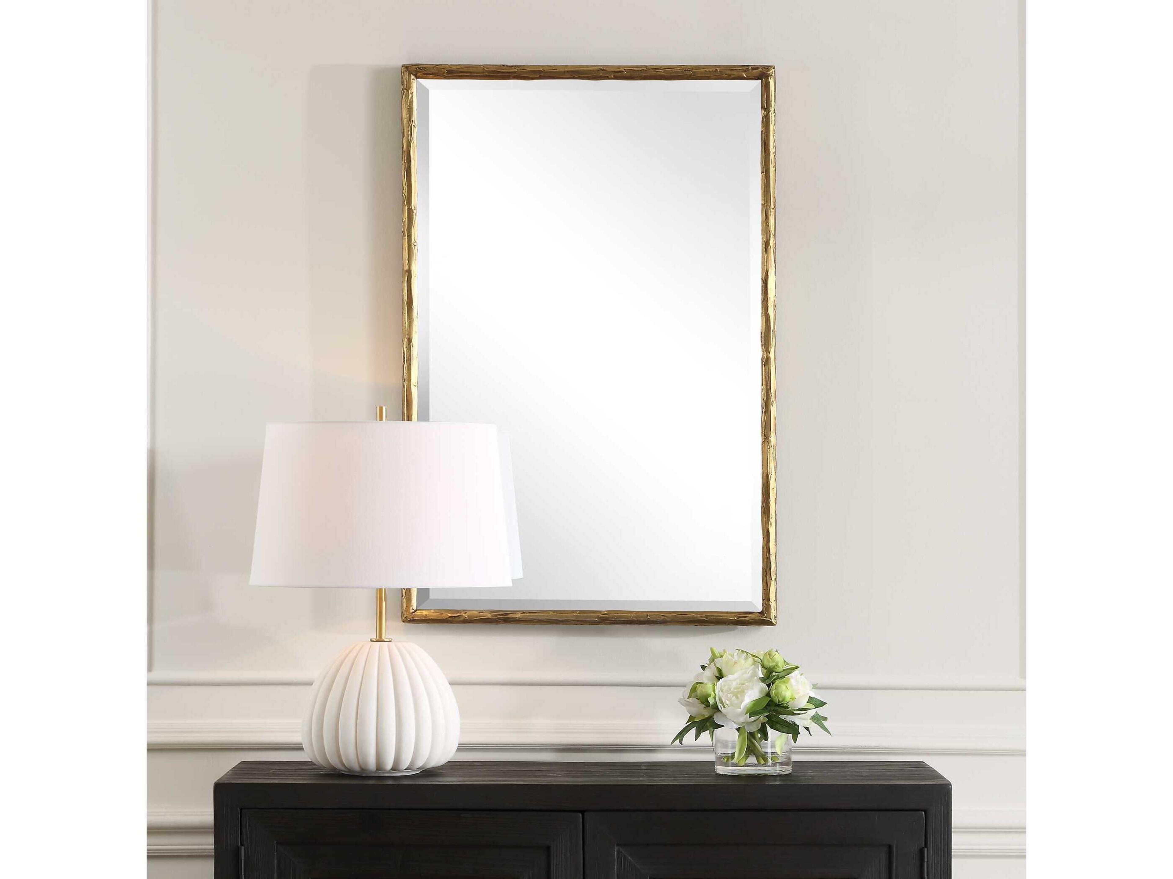 Uttermost Sutton Aged Gold Rectangular Wall Mirror