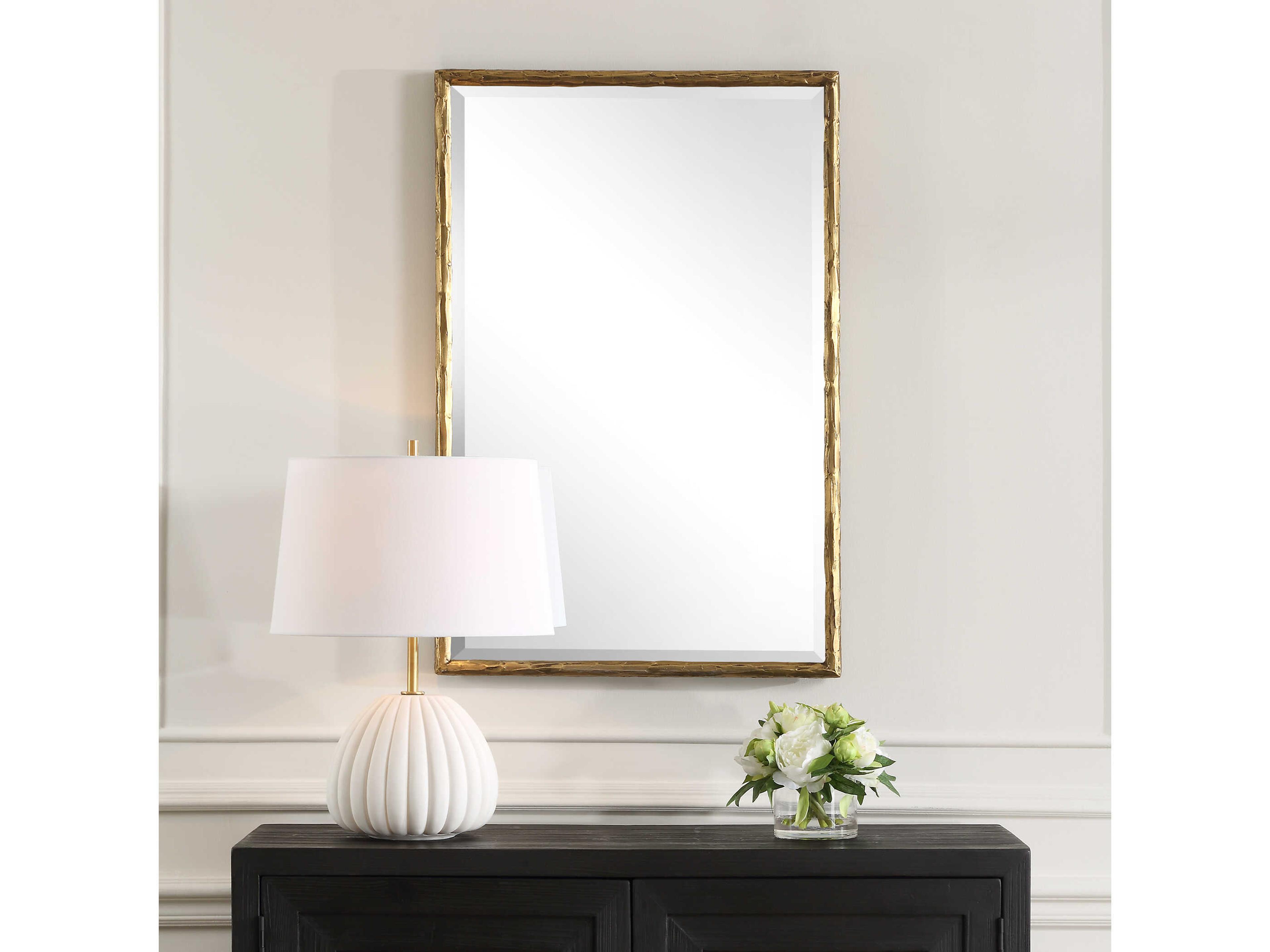 Uttermost Sutton Aged Gold Rectangular Wall Mirror