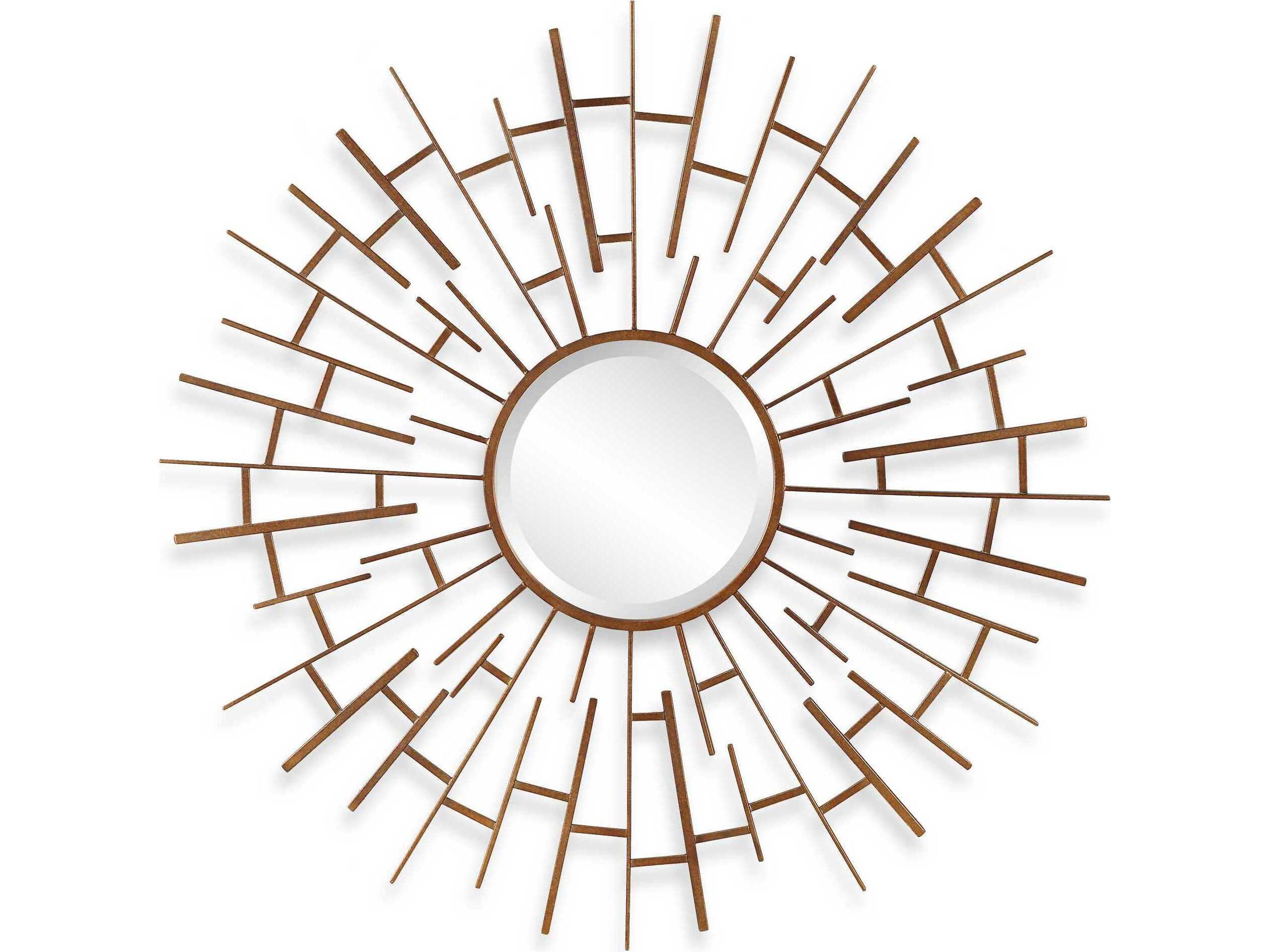 Tangled Golden Bronze Round Wall Mirror