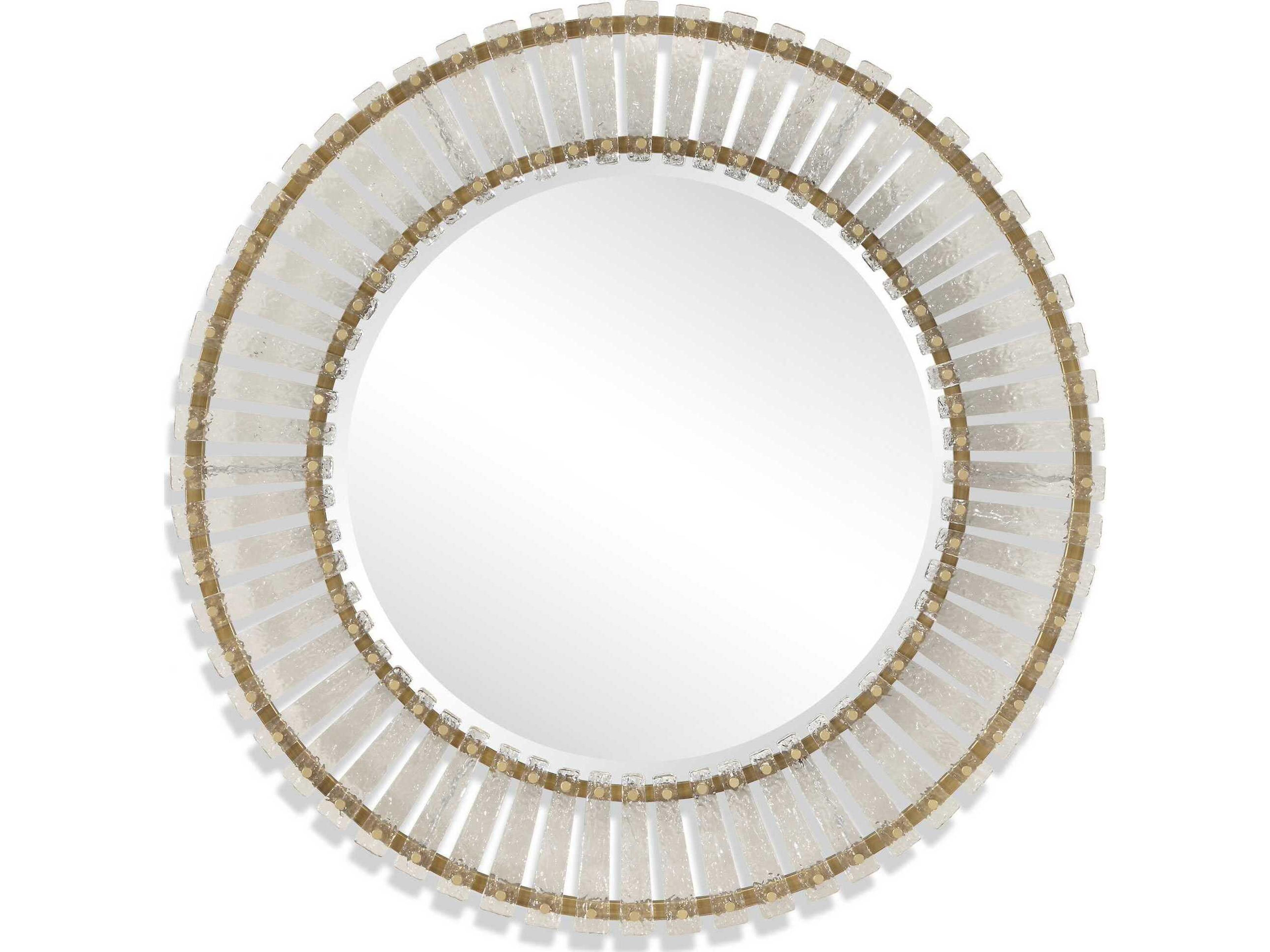 Uttermost Denali Brushed Gold Round Wall Mirror