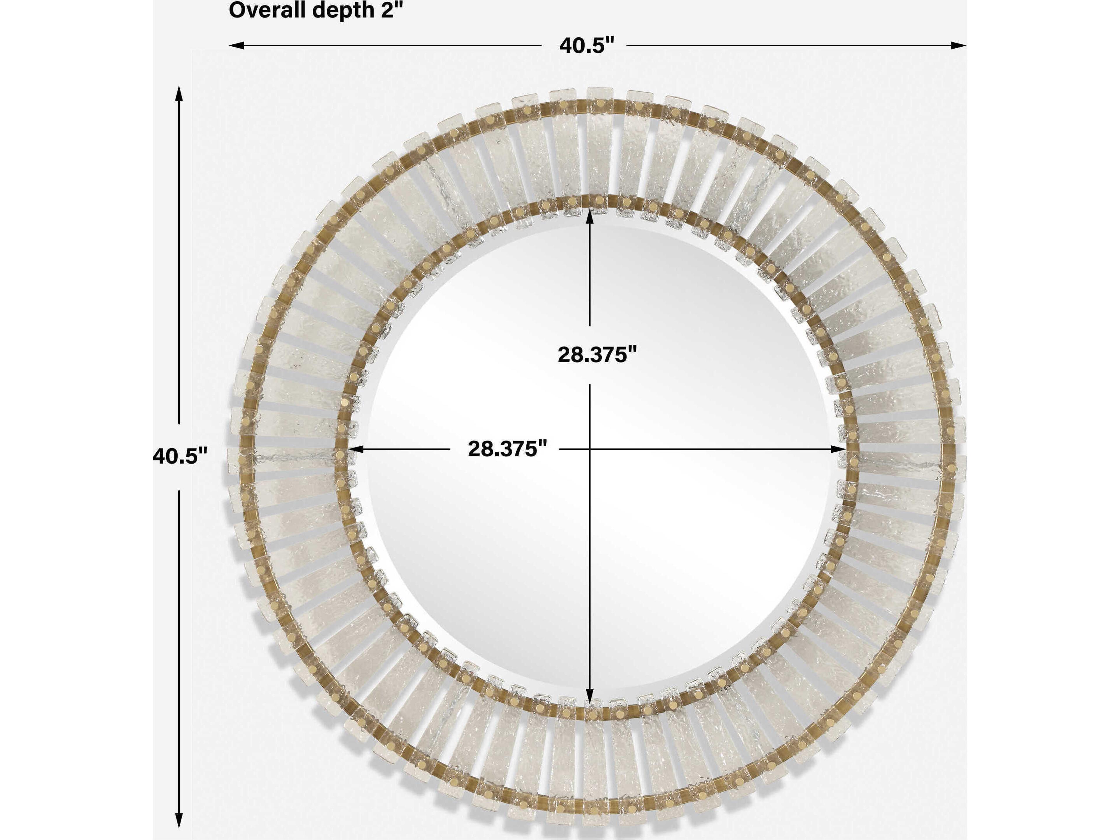 Uttermost Denali Brushed Gold Round Wall Mirror