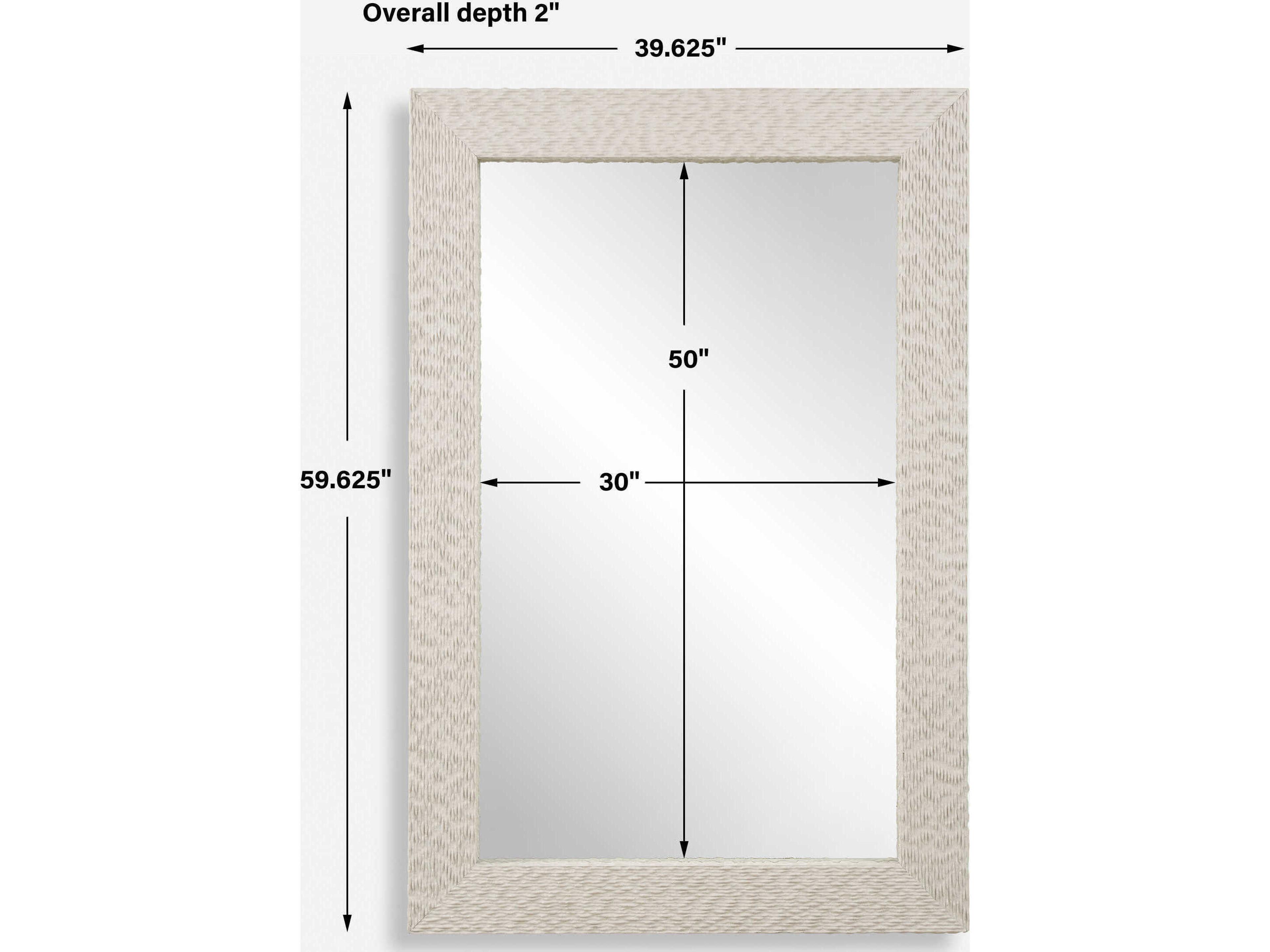Uttermost Everett Aged Ivory Rectangular Wall Mirror