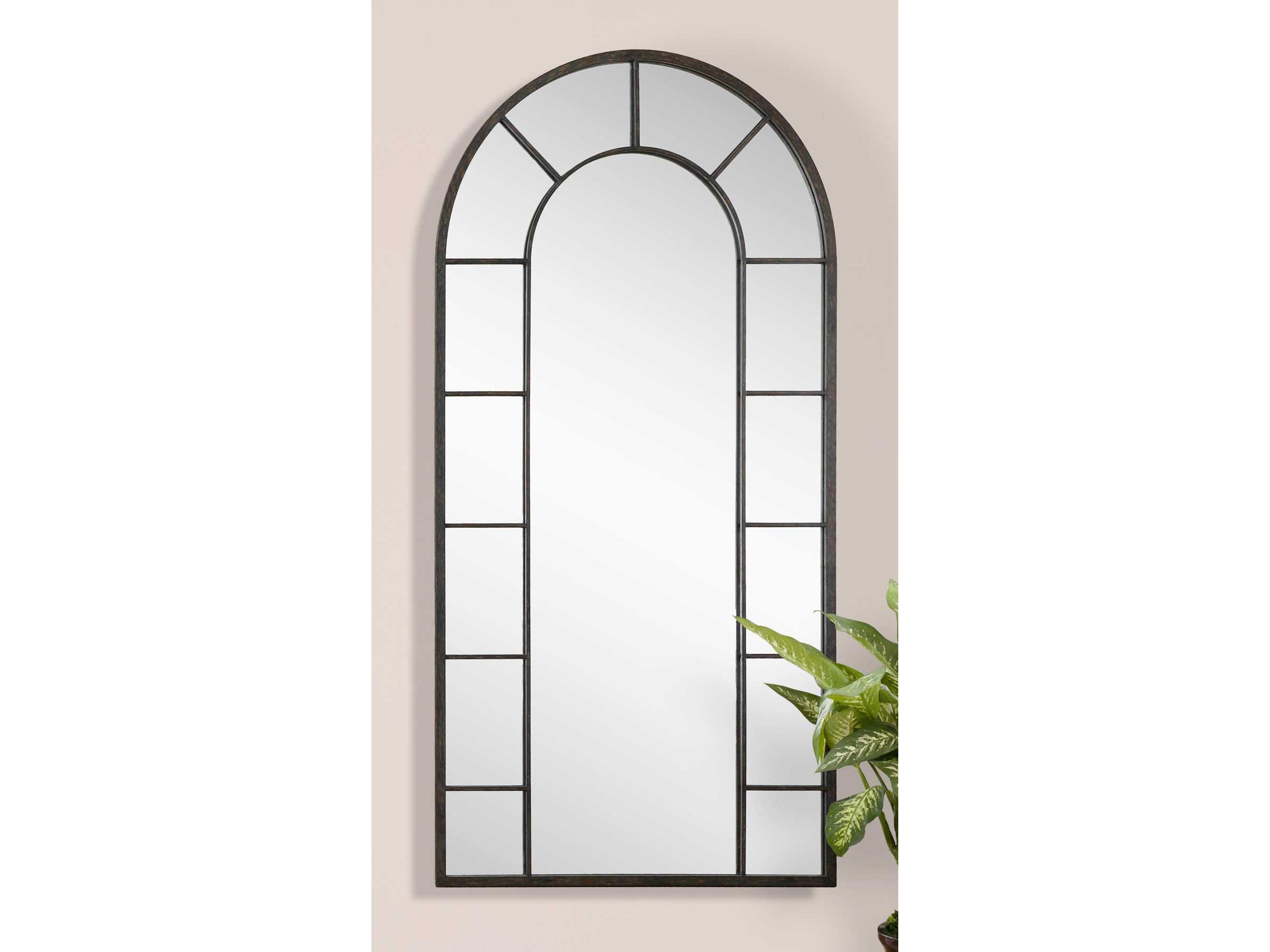 Uttermost Dillingham Black Arch Wall Mirror
