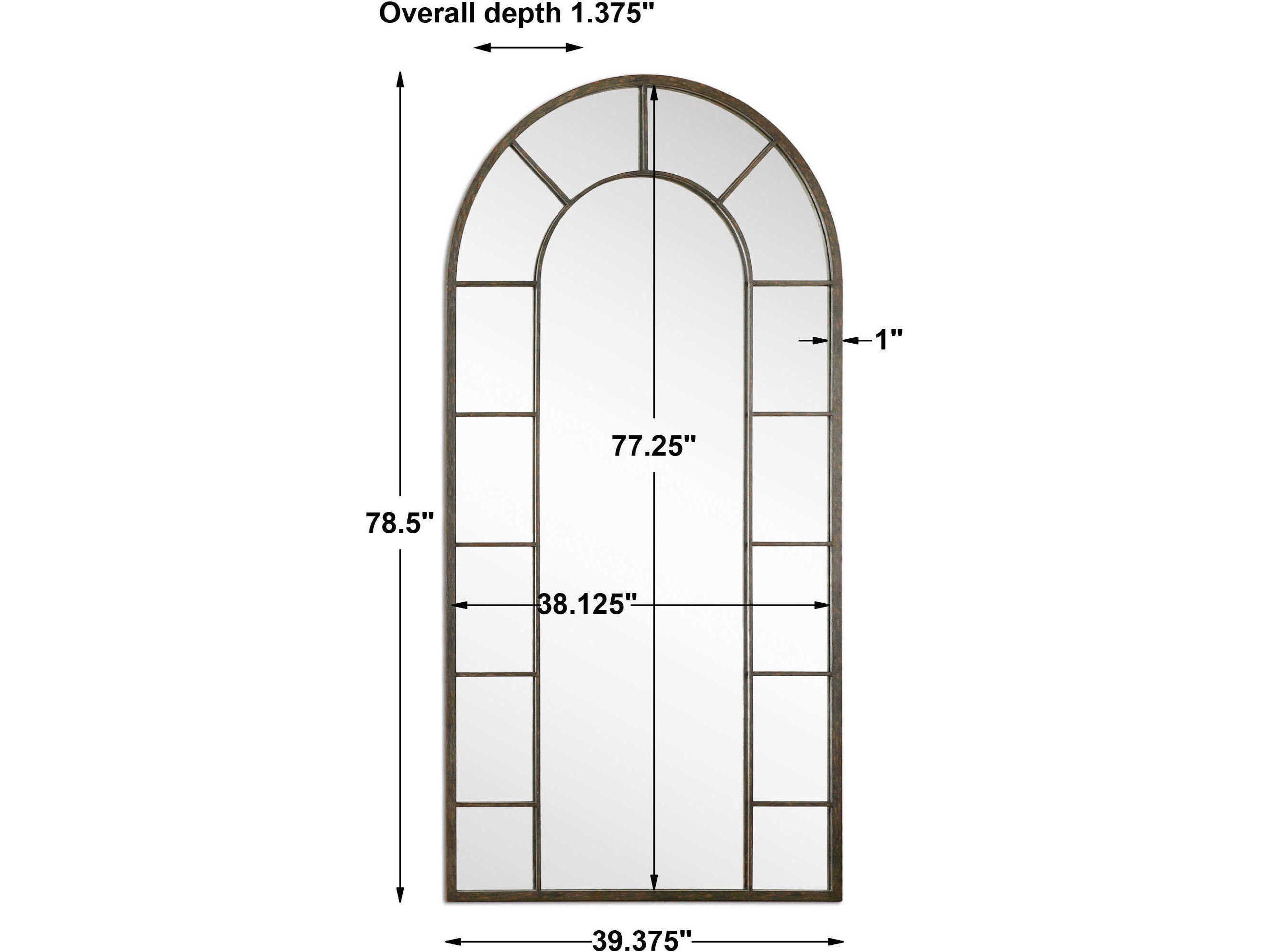 Uttermost Dillingham Black Arch Wall Mirror