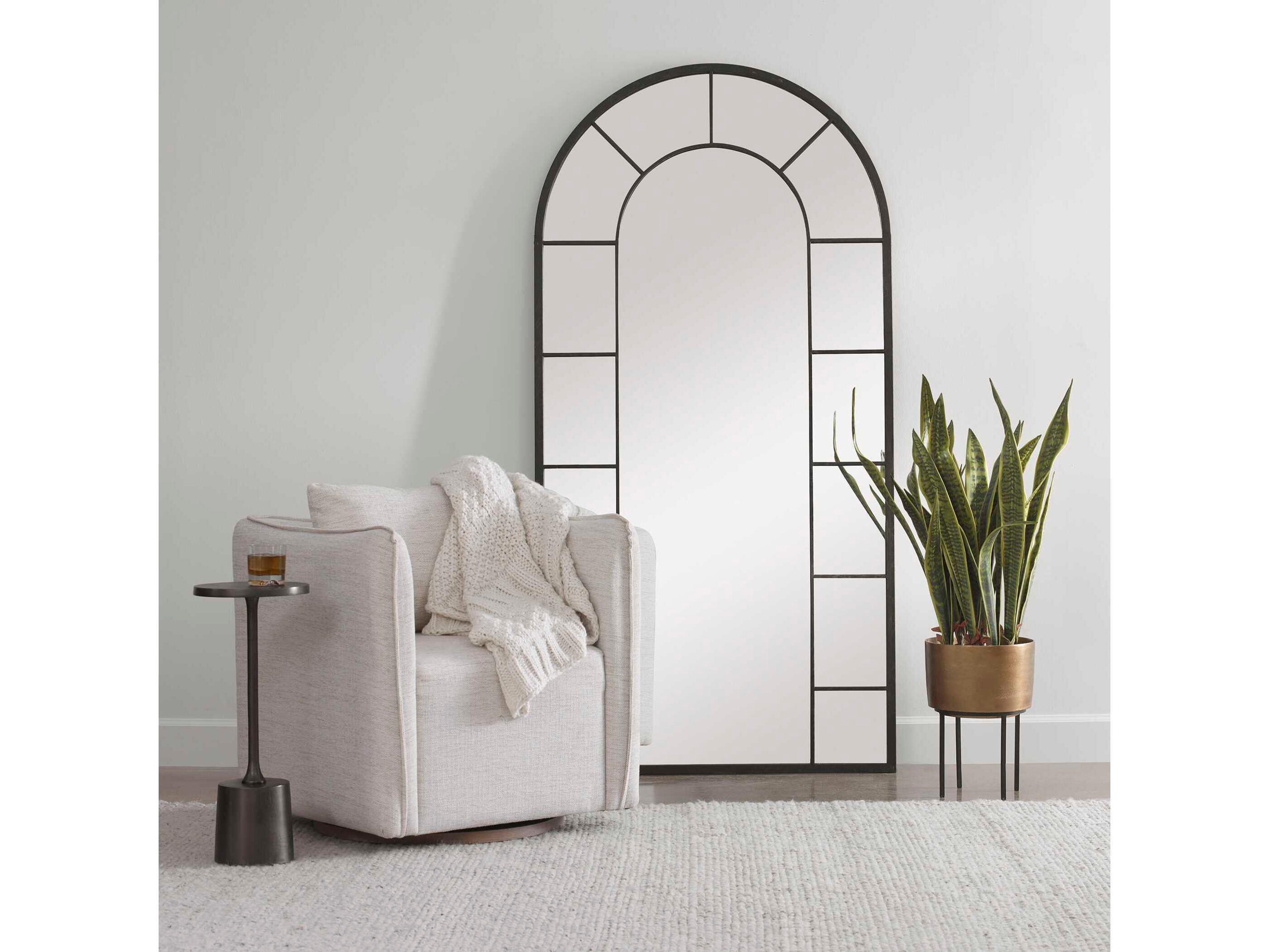 Uttermost Dillingham Black Arch Wall Mirror